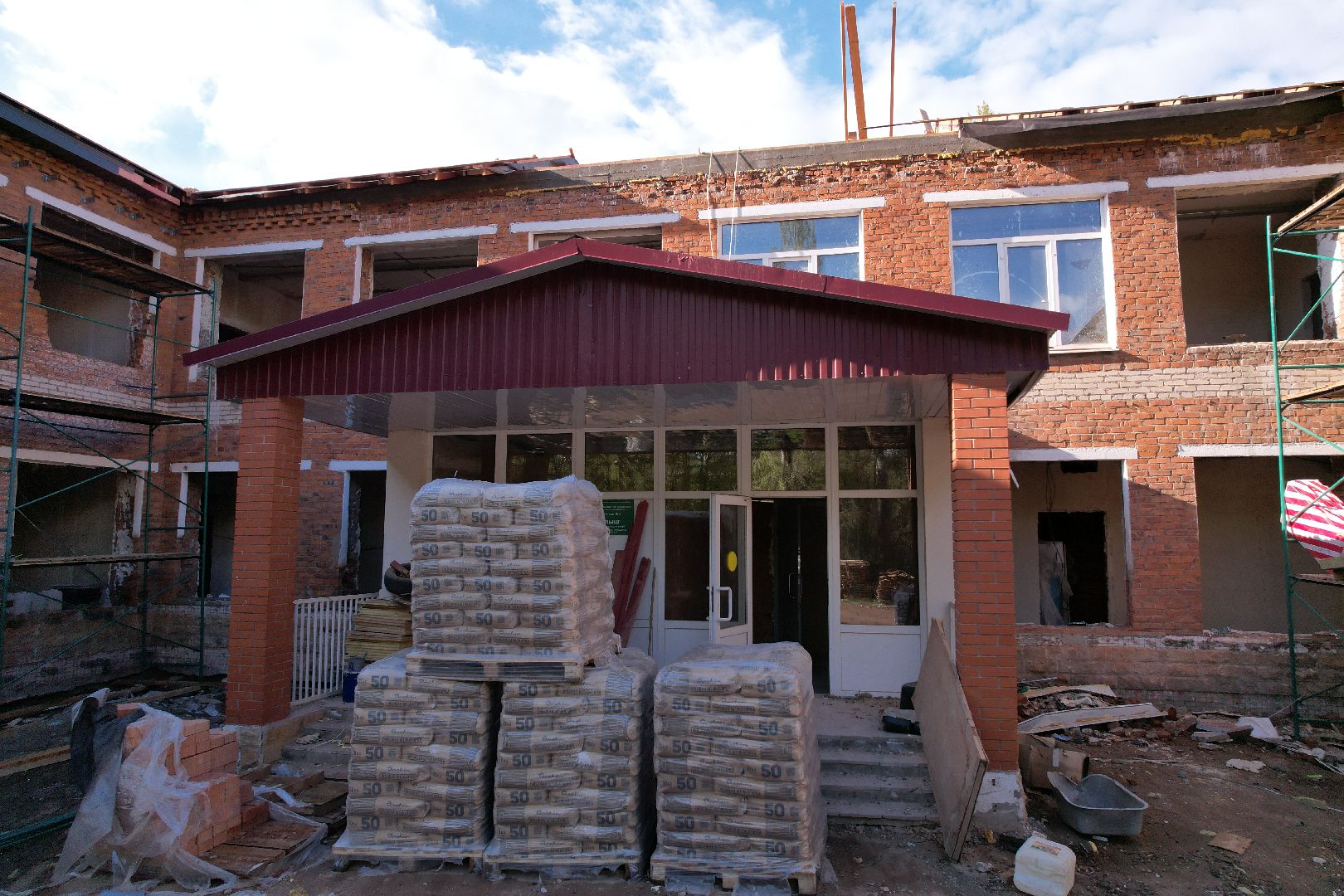 видео с коптера, детский сад Малыш, ремонт сада в шаховской ,