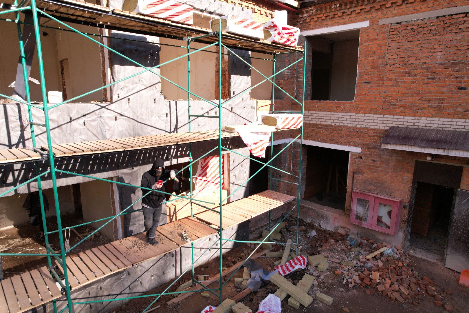 видео с коптера, детский сад Малыш, ремонт сада в шаховской ,