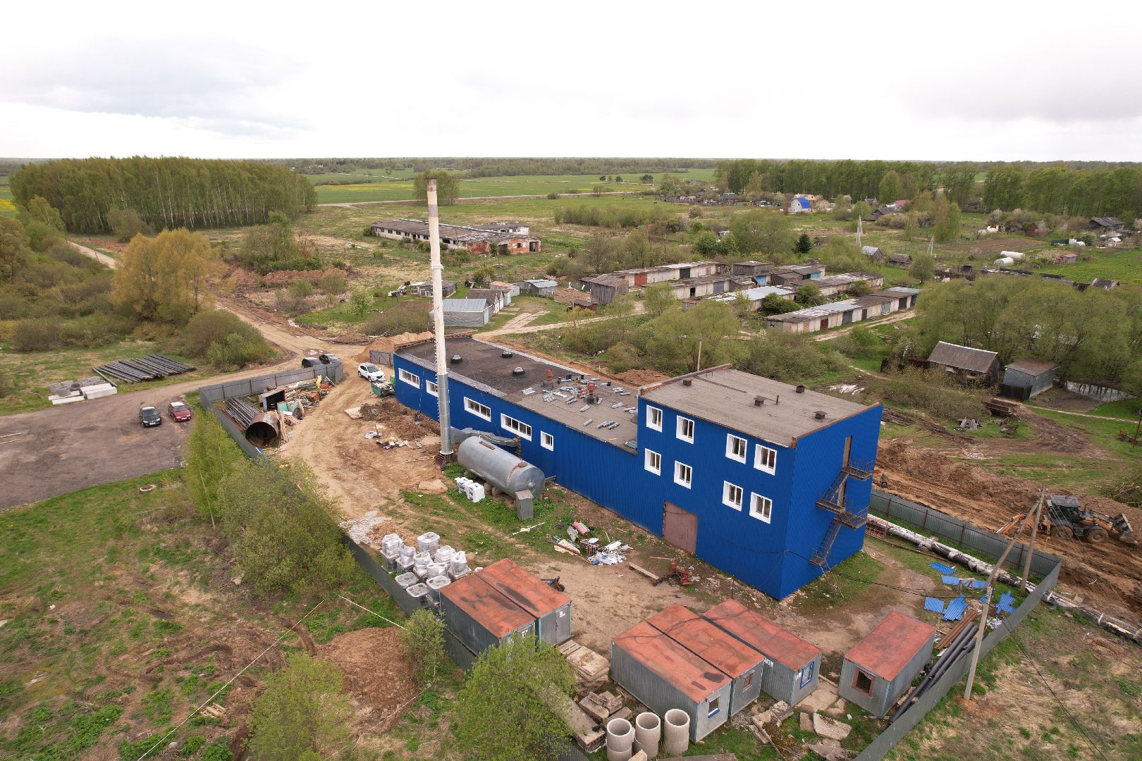 видео с коптера, котельная в шаховской,