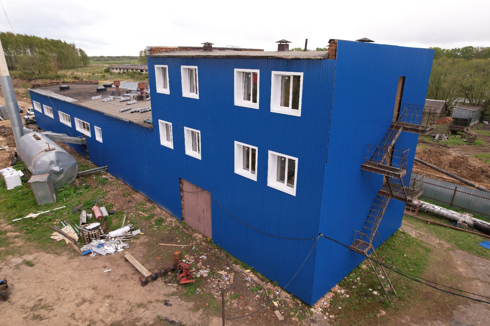 видео с коптера, котельная в шаховской,