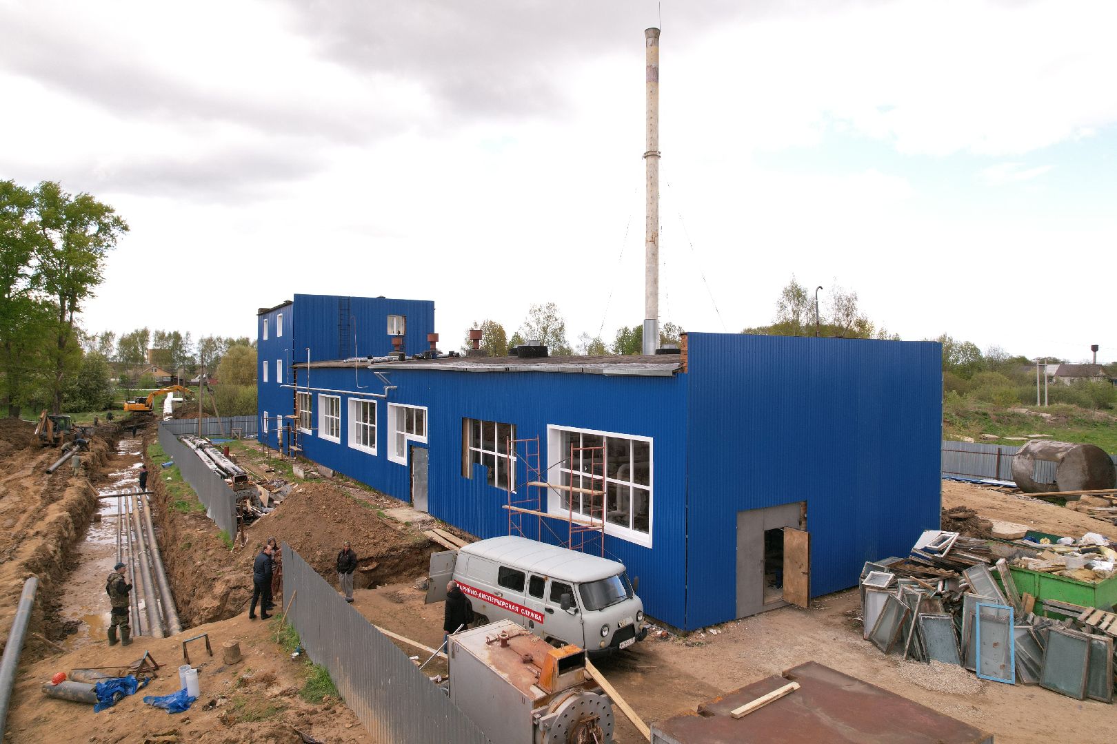 видео с коптера, котельная в шаховской,