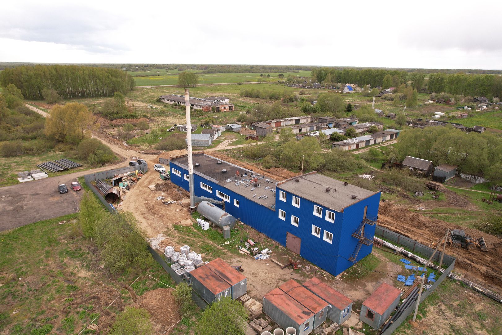 видео с коптера, котельная в шаховской,