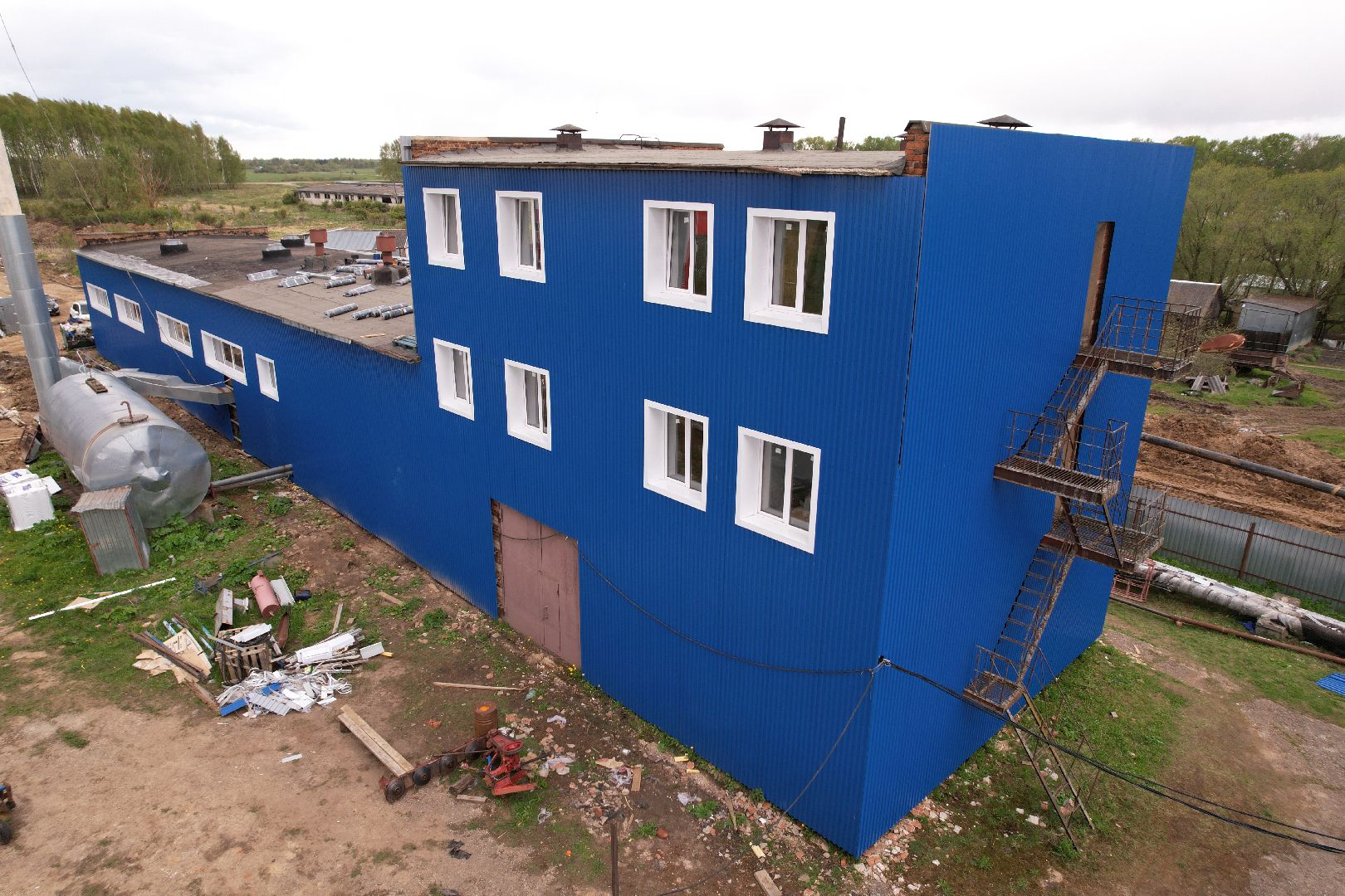 видео с коптера, котельная в шаховской,