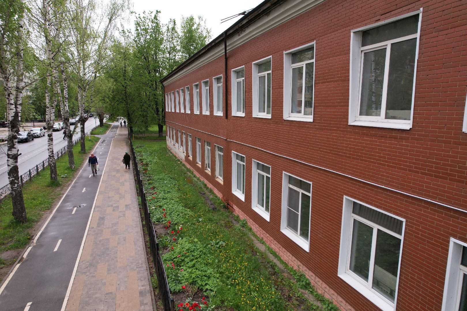 видео с коптера, ремонт лицея 10, лицей 10 в клину,