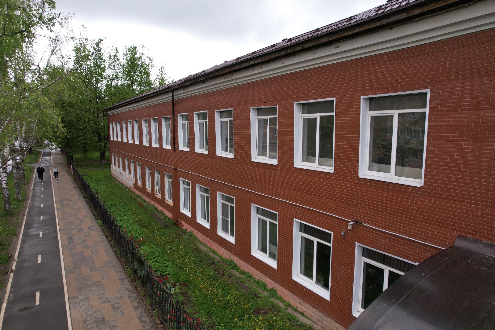 видео с коптера, ремонт лицея 10, лицей 10 в клину,