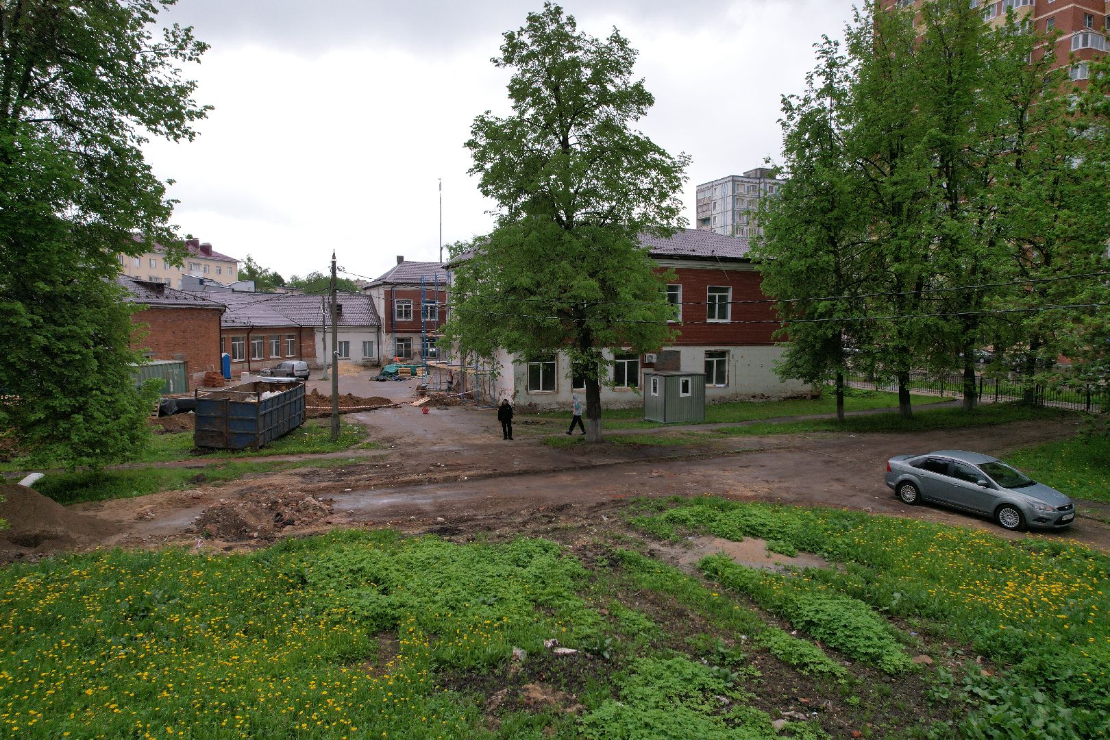 видео с коптера, ремонт лицея 10, лицей 10 в клину,