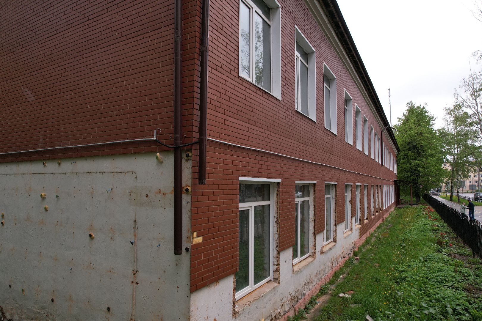 видео с коптера, ремонт лицея 10, лицей 10 в клину,