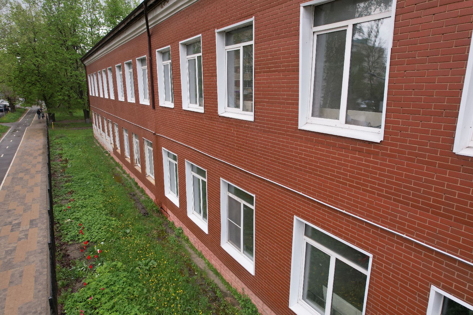 видео с коптера, ремонт лицея 10, лицей 10 в клину,