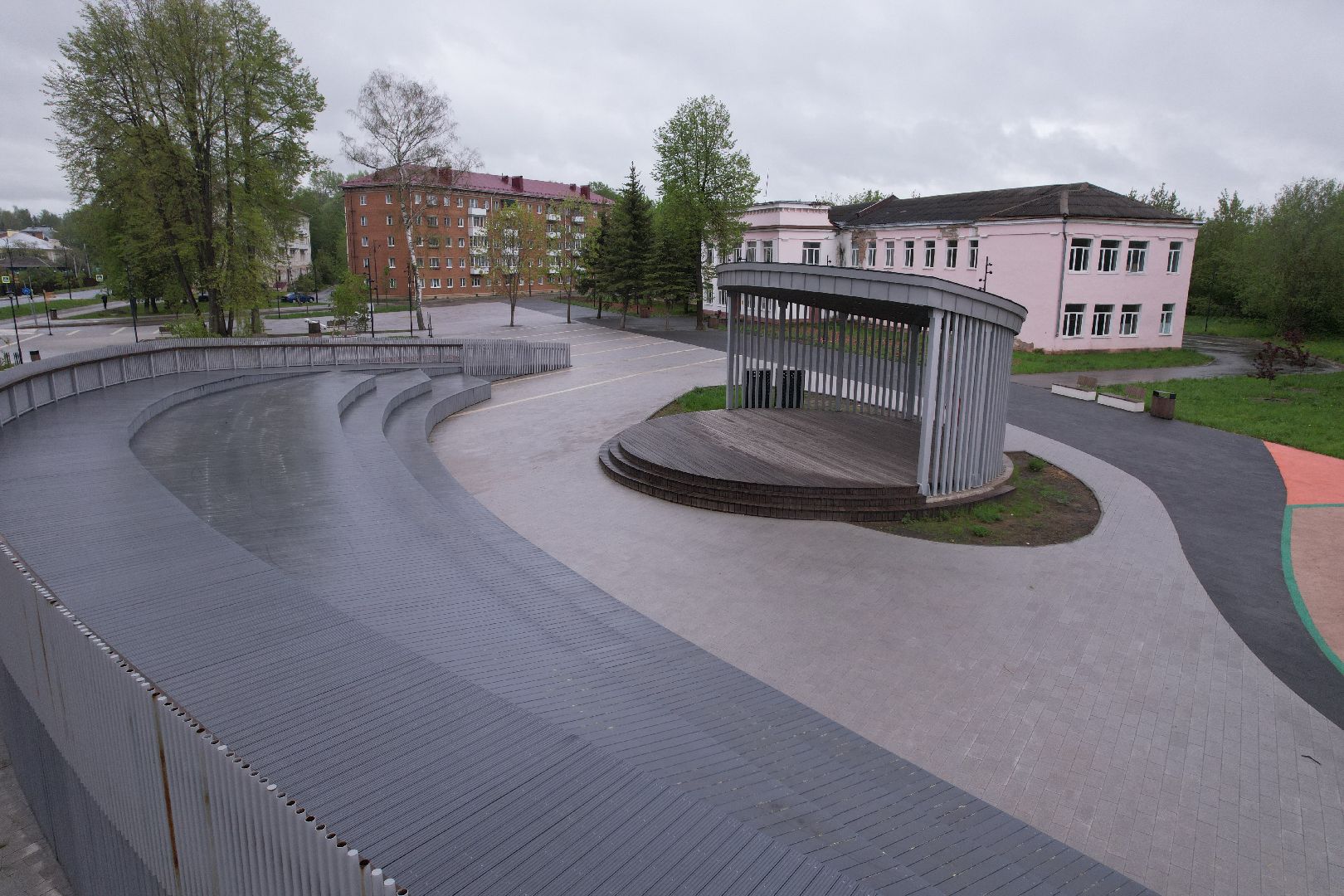 видео с коптера, стадион строитель, ремонт стадиона в клину,