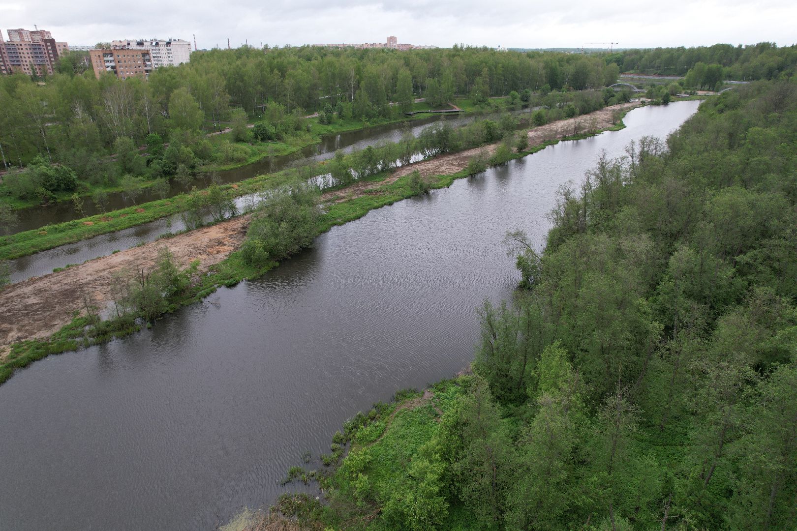 видео с коптера, очистка реки Сестра, экология подмосковья,