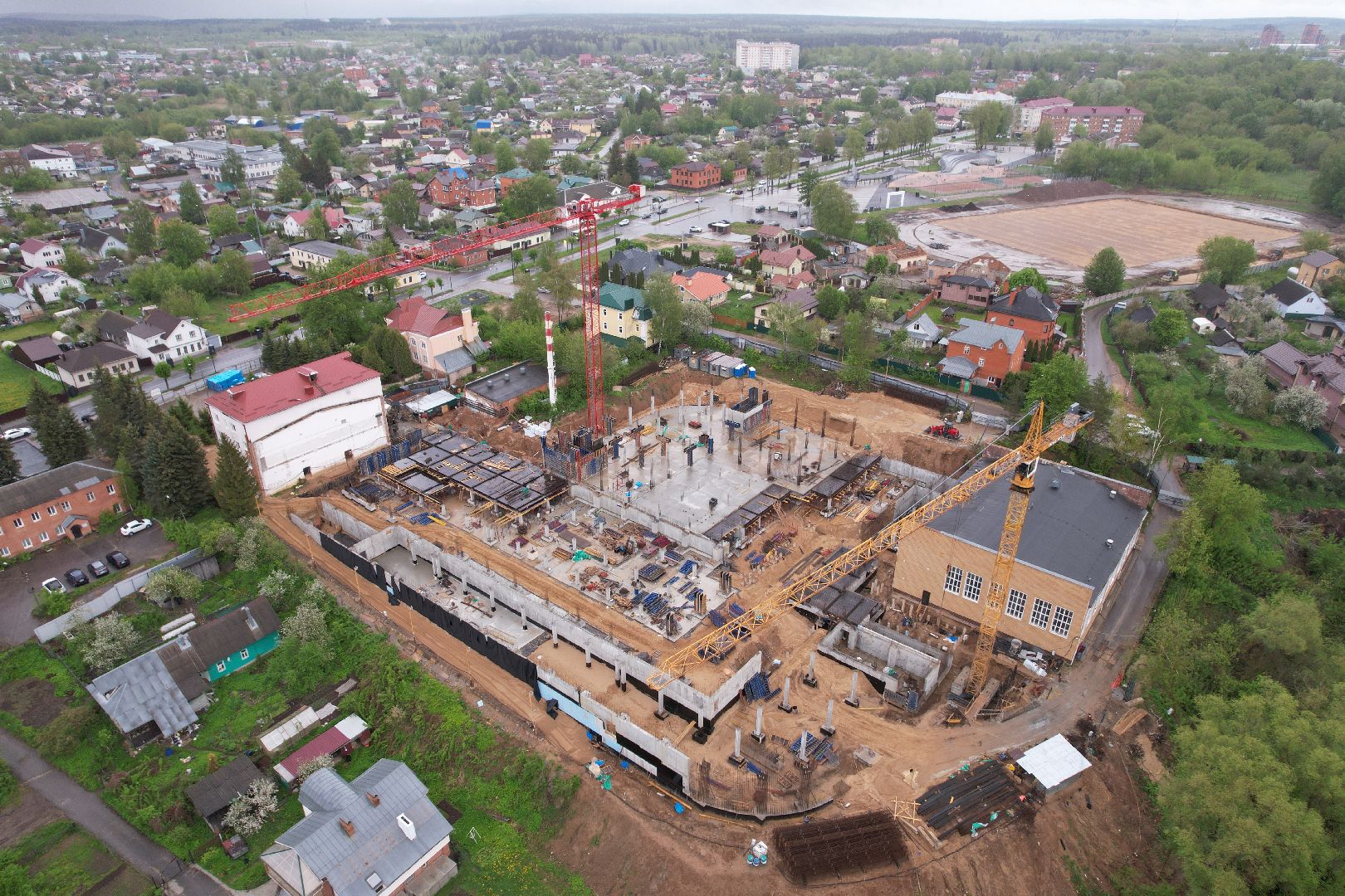 видео с коптера, школа олимпийского резерва в клину, спорт в клину,
