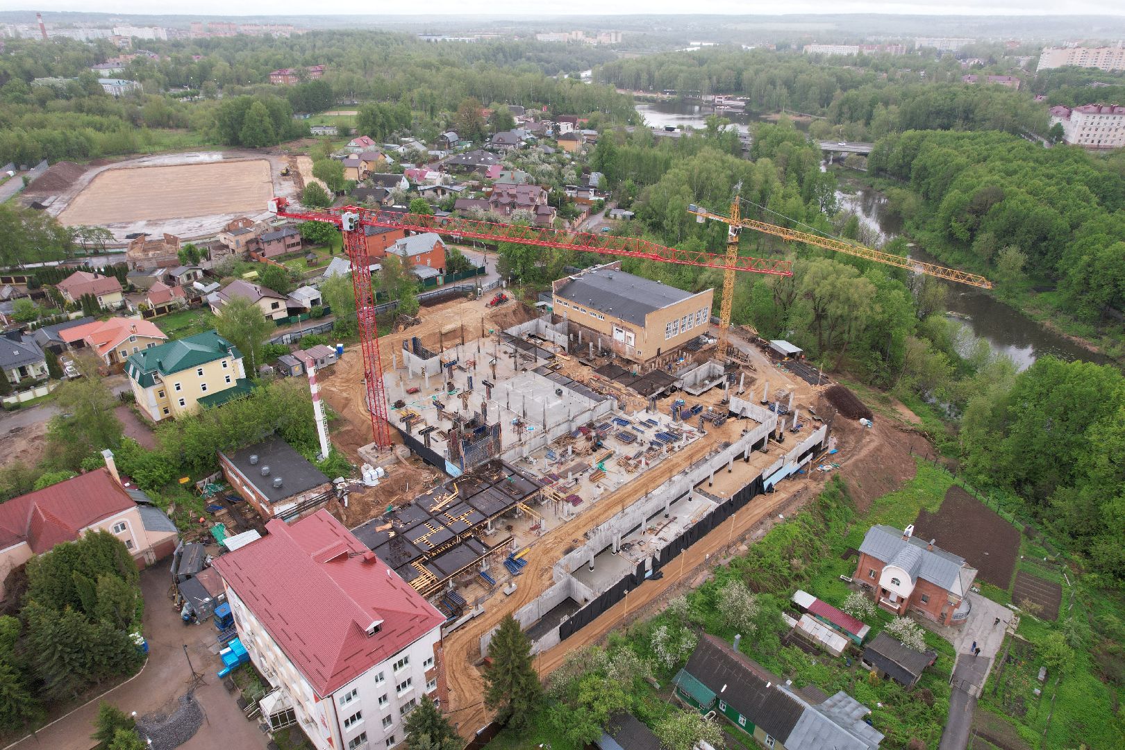видео с коптера, школа олимпийского резерва в клину, спорт в клину,