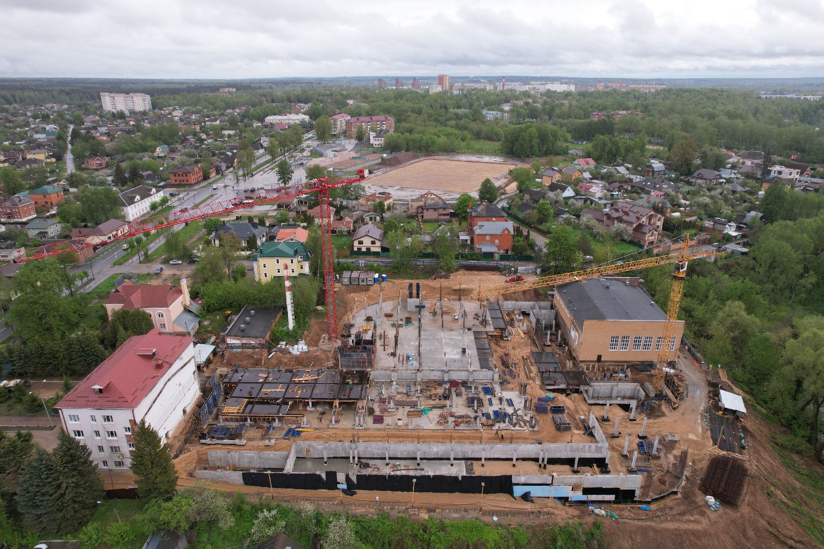 видео с коптера, школа олимпийского резерва в клину, спорт в клину,