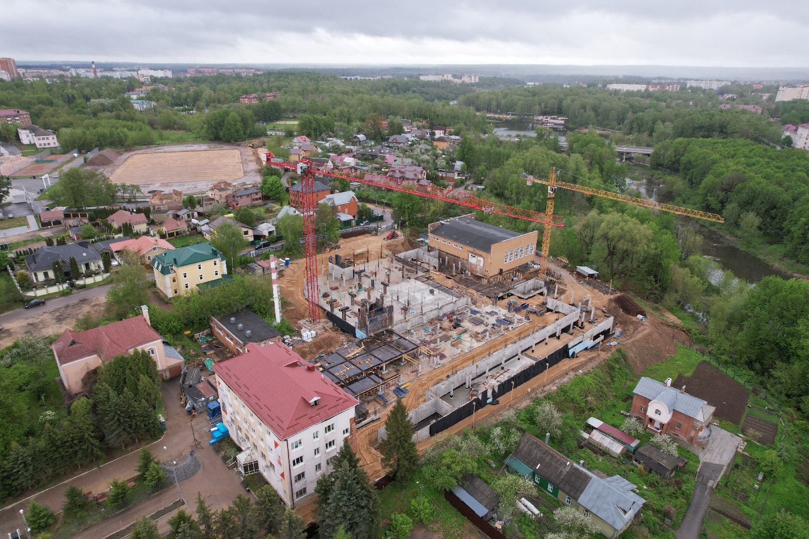 видео с коптера, школа олимпийского резерва в клину, спорт в клину,