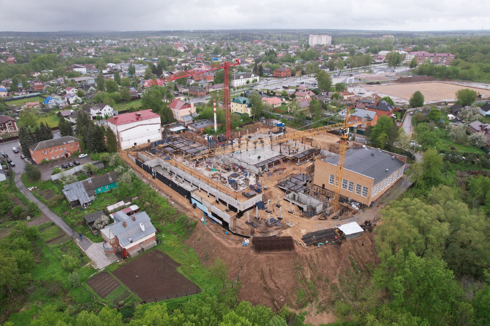 видео с коптера, школа олимпийского резерва в клину, спорт в клину,