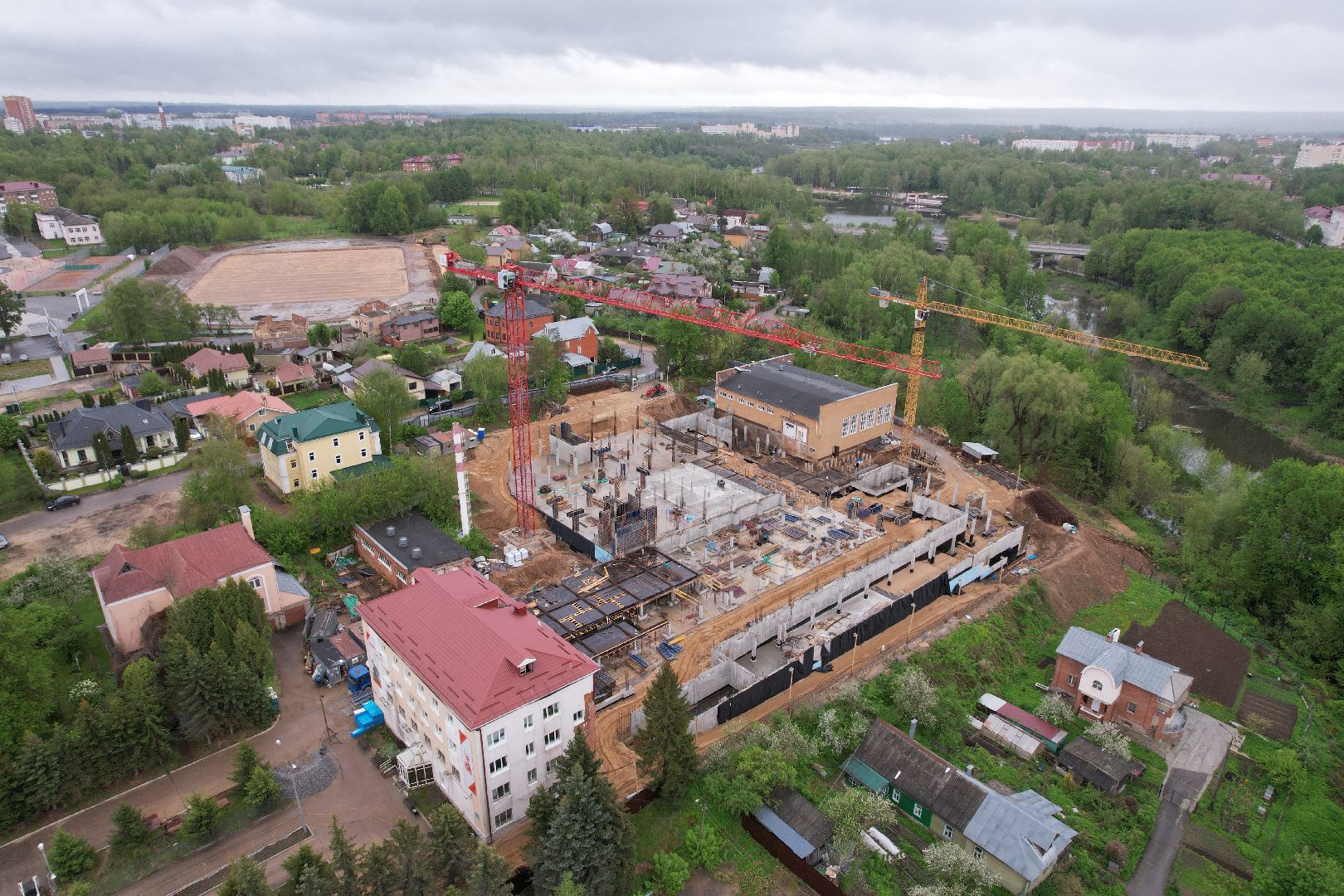 видео с коптера, школа олимпийского резерва в клину, спорт в клину,