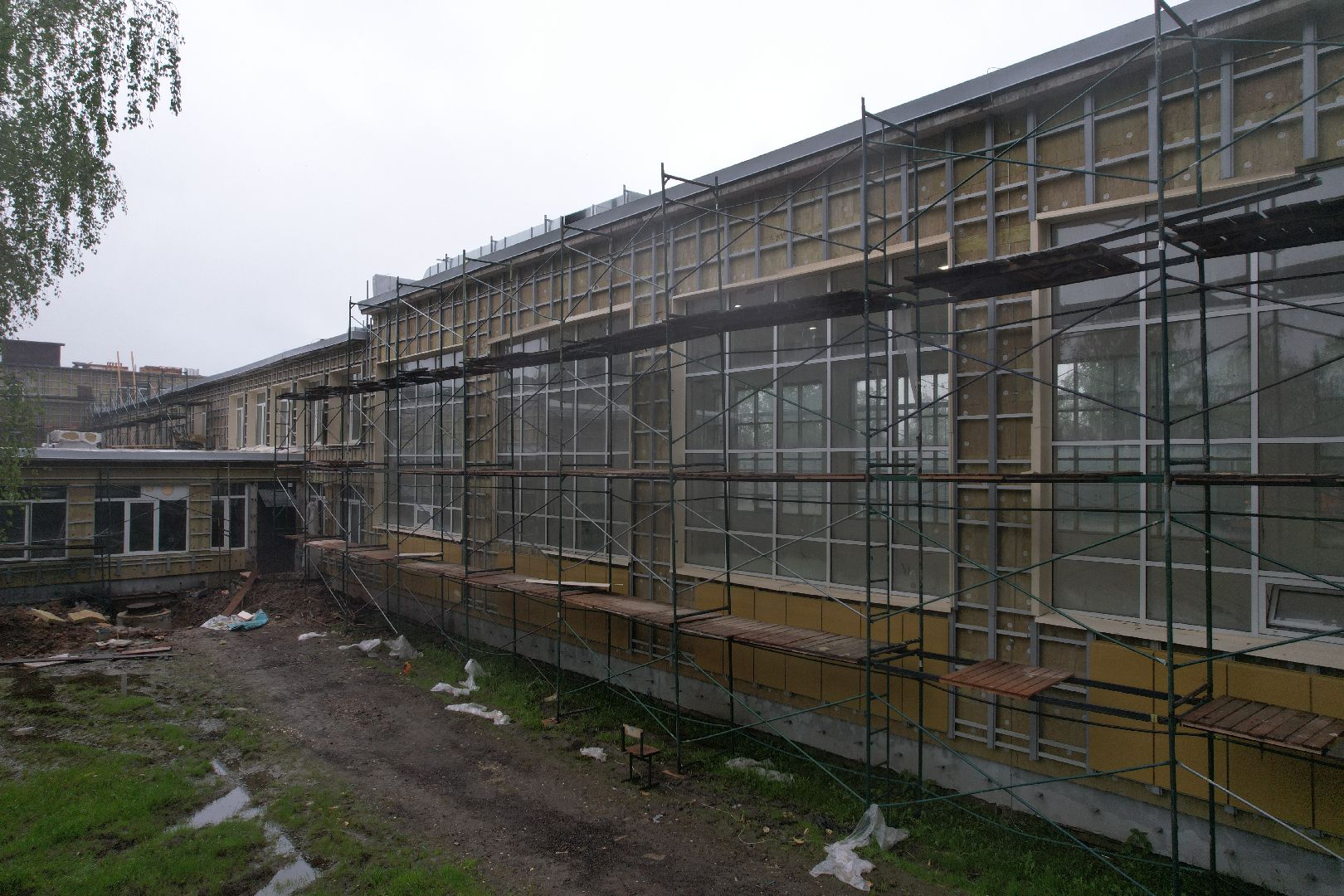 видео с коптера, школа содружество высоковск,