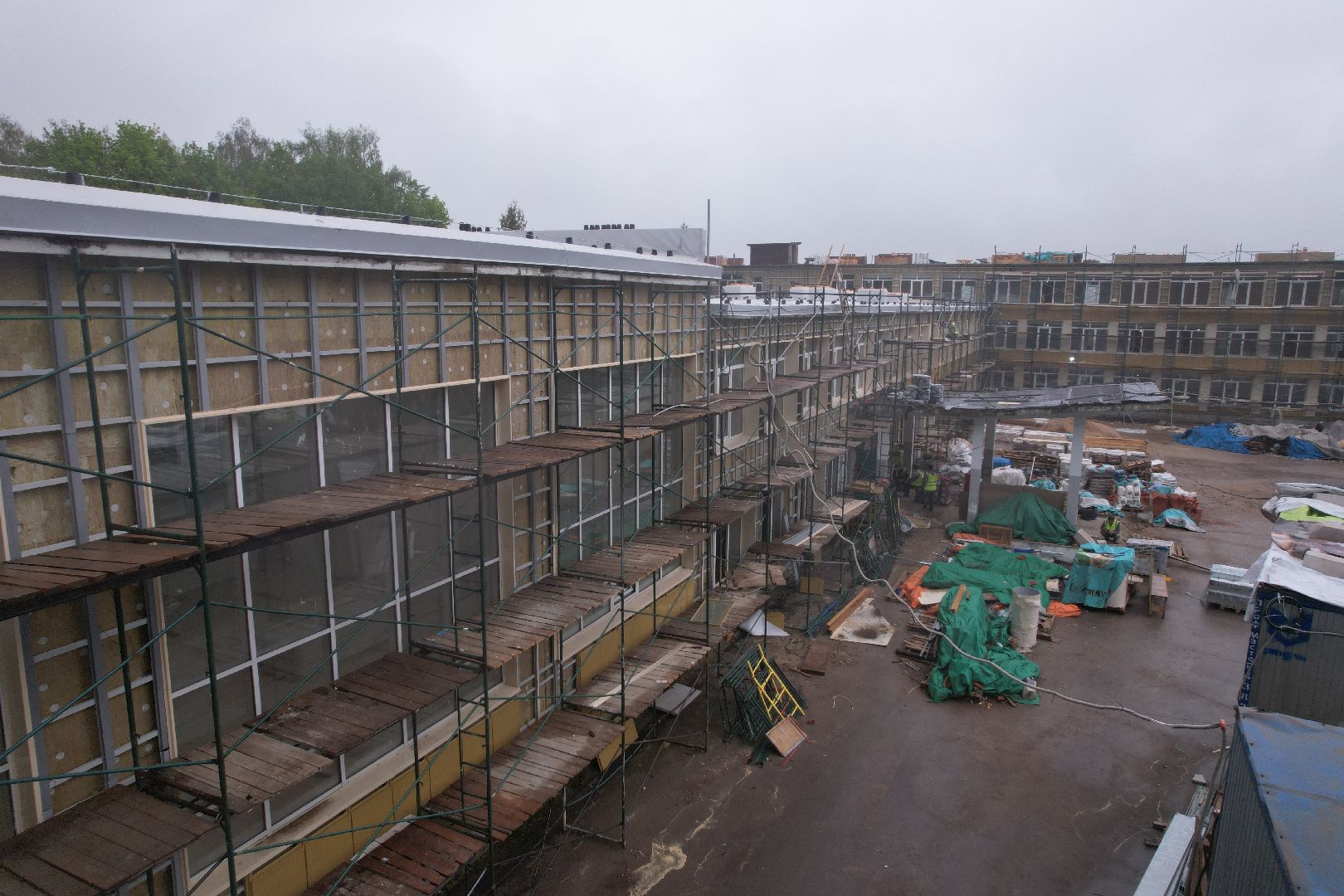 видео с коптера, школа содружество высоковск,