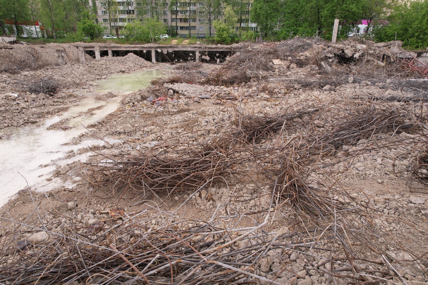 видео с коптера, снос трц в клину, благоустройство в клину,