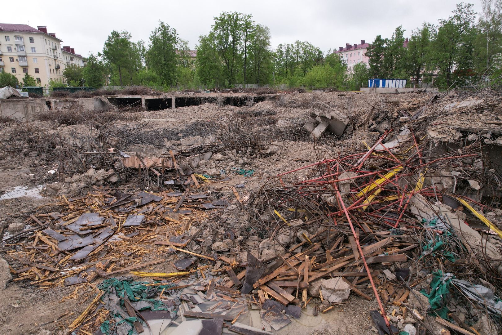 видео с коптера, снос трц в клину, благоустройство в клину,