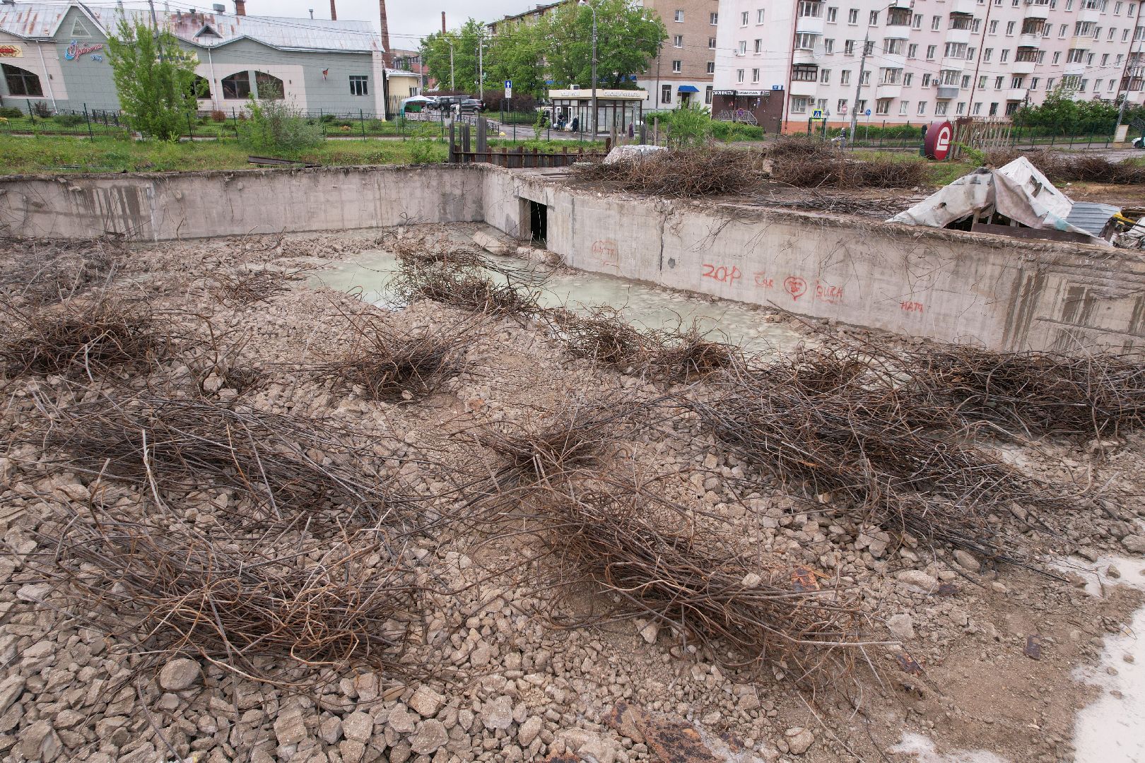 видео с коптера, снос трц в клину, благоустройство в клину,