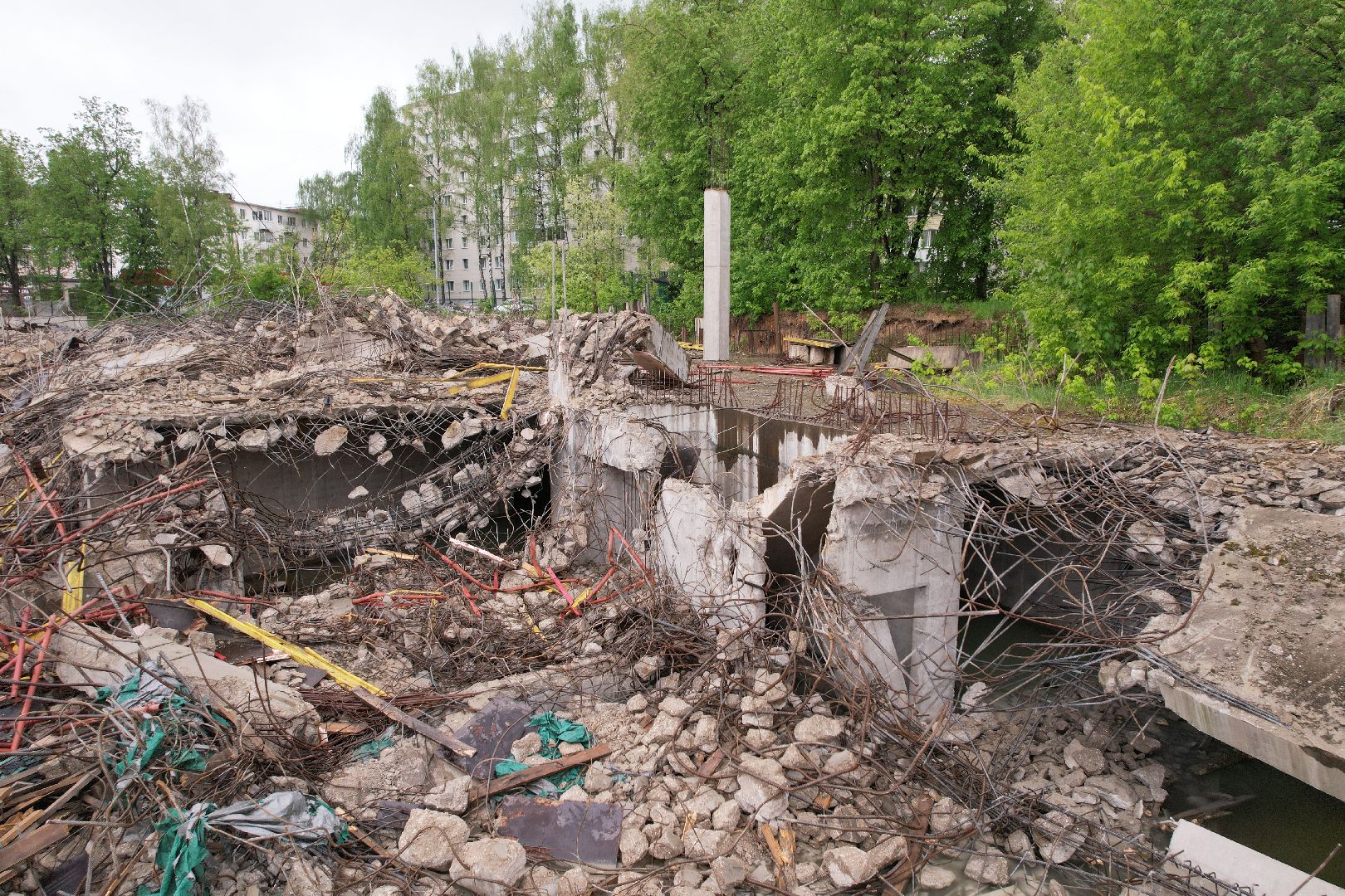 видео с коптера, снос трц в клину, благоустройство в клину,