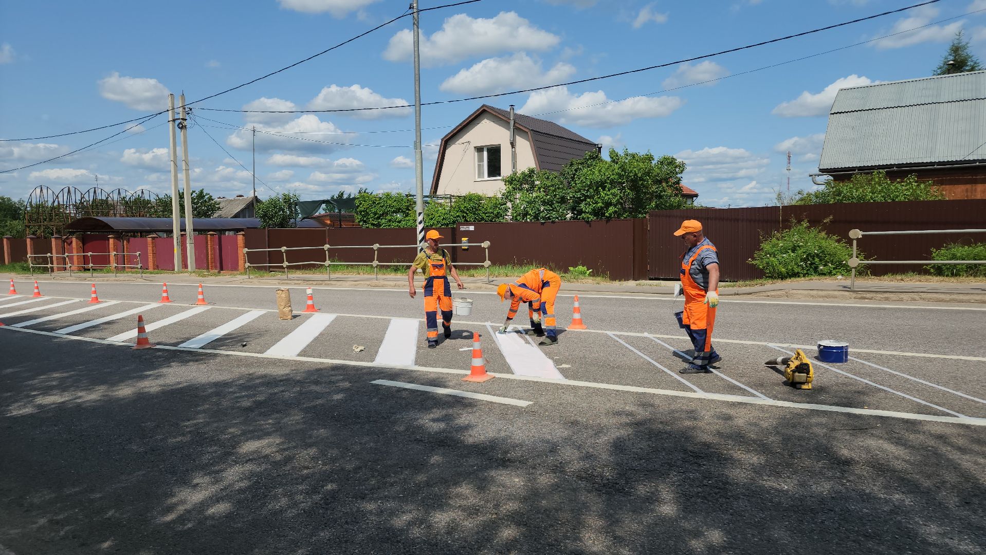 ступино, дороги, дорожная разметка,