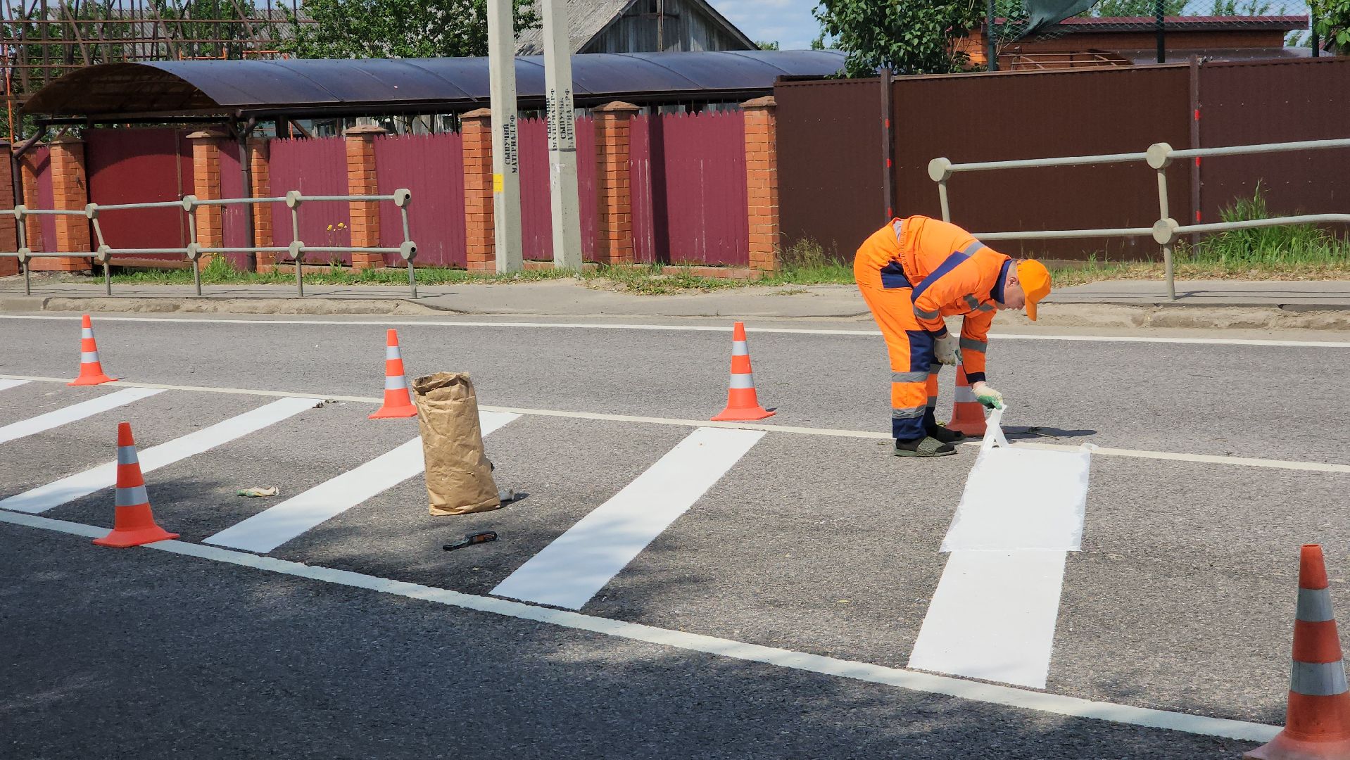 ступино, дороги, дорожная разметка,