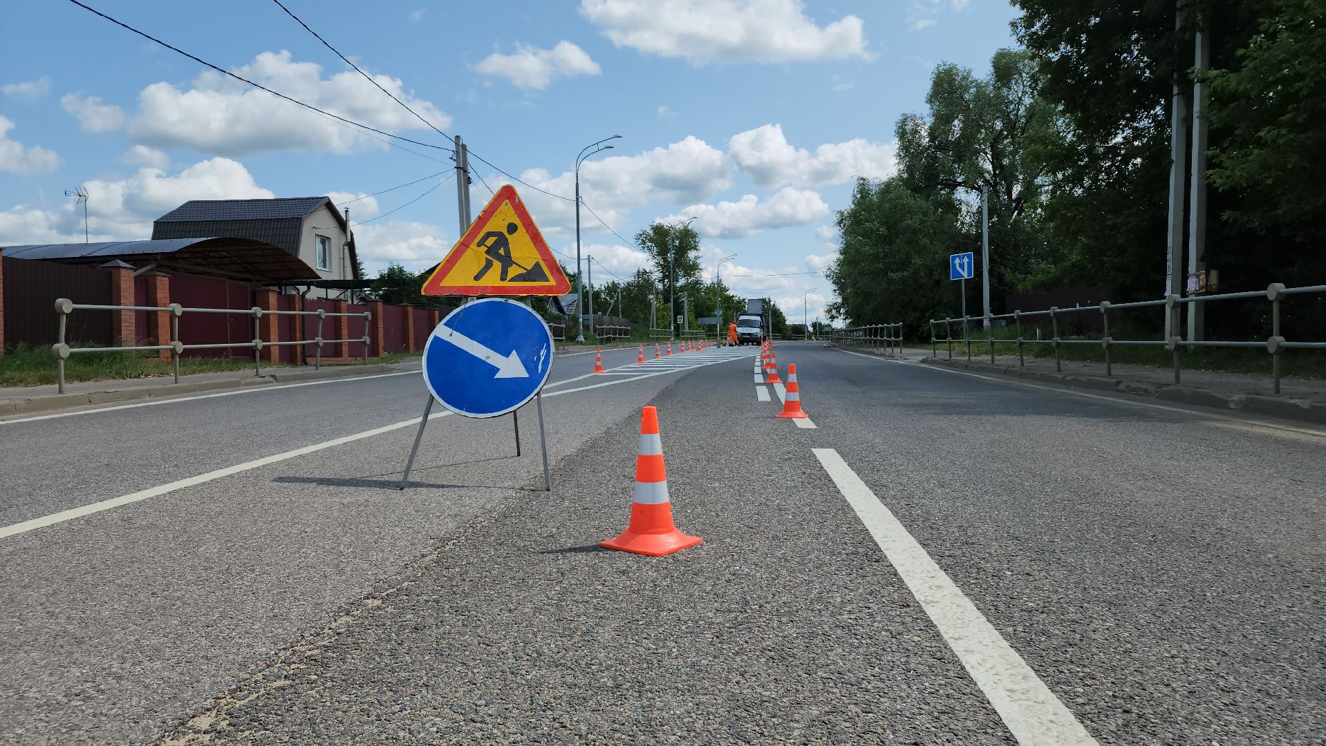 ступино, дороги, дорожная разметка,