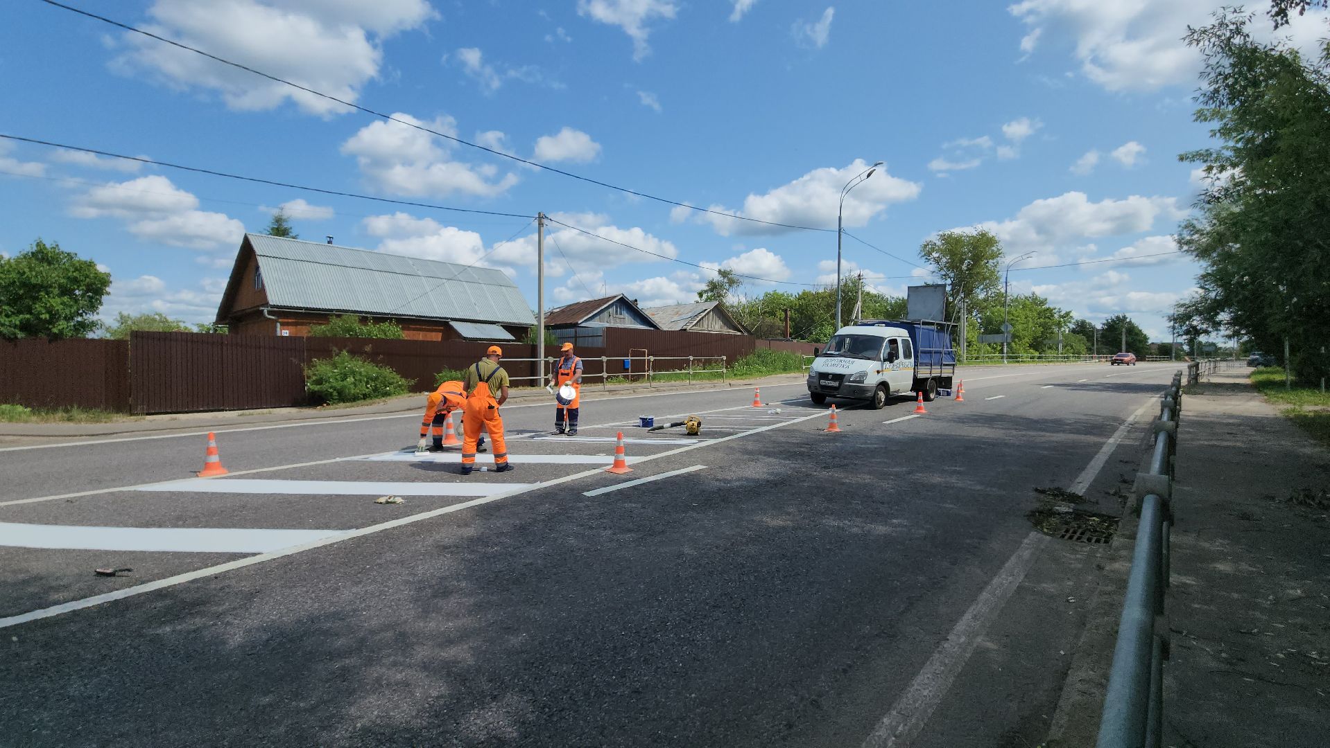 ступино, дороги, дорожная разметка,