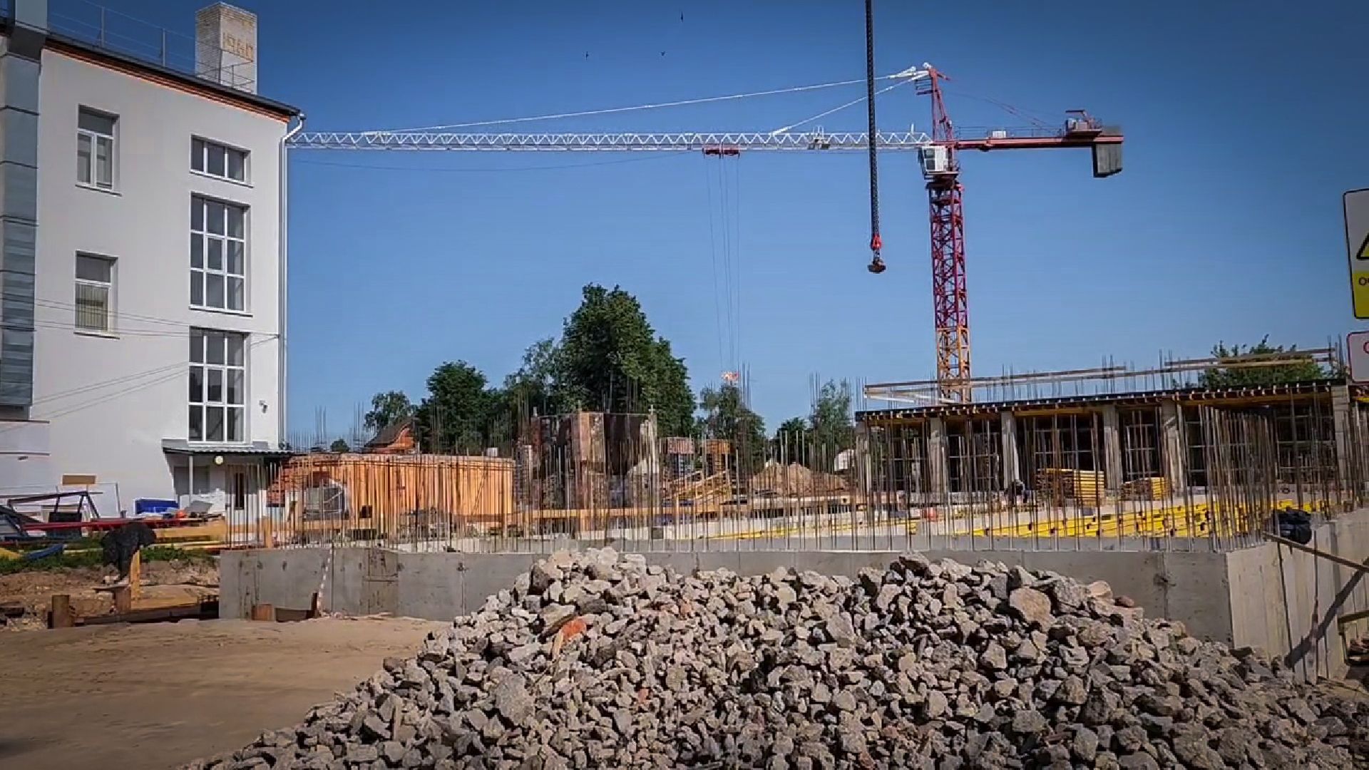 бронницы , строительство пристройки к лицею , новый корпус лицея в бронницах,