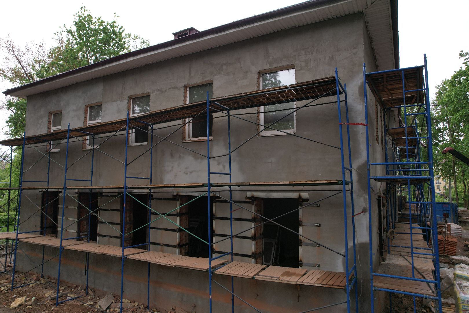 видео с коптера, ремонт детского сада клин,