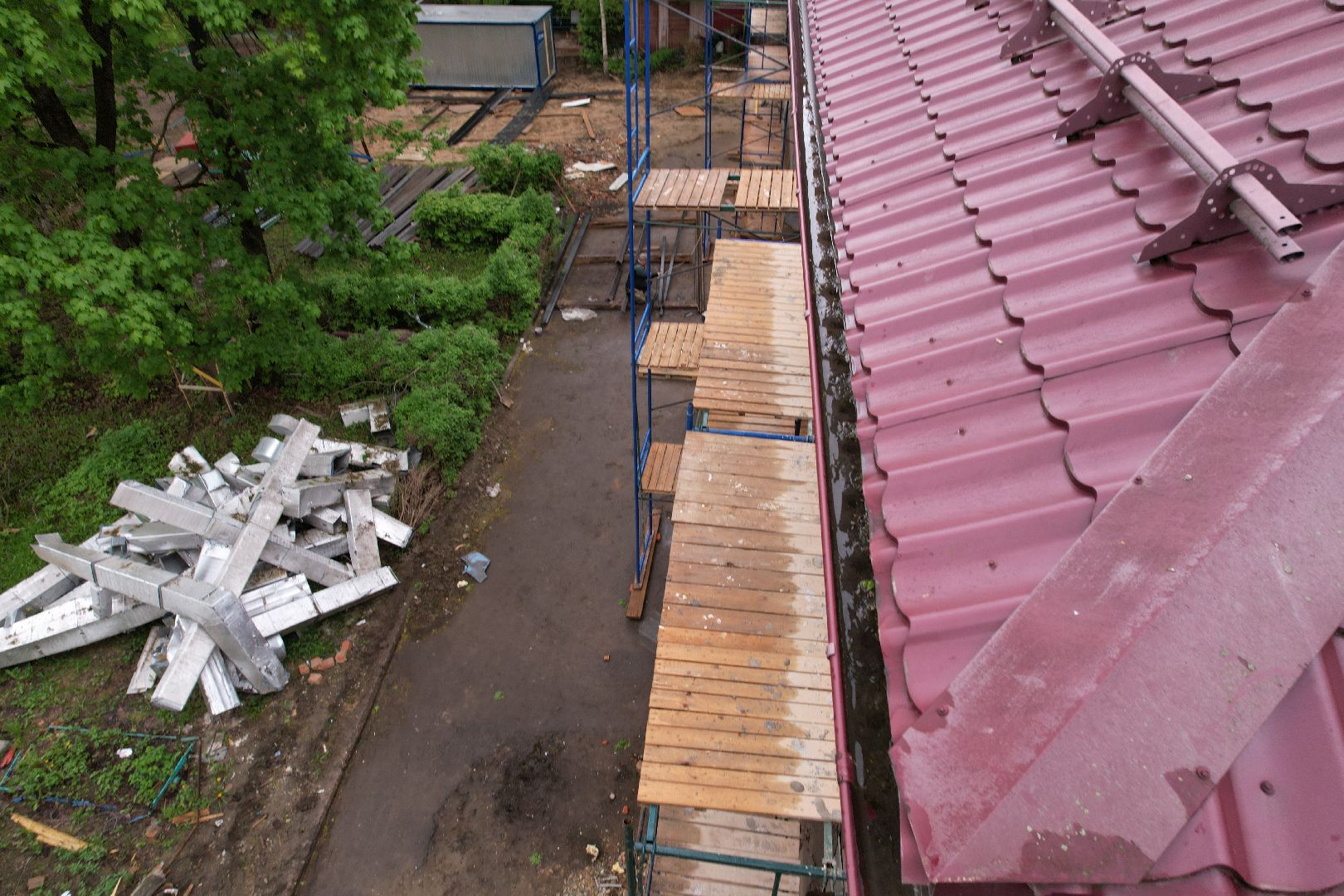 видео с коптера, ремонт детского сада клин,