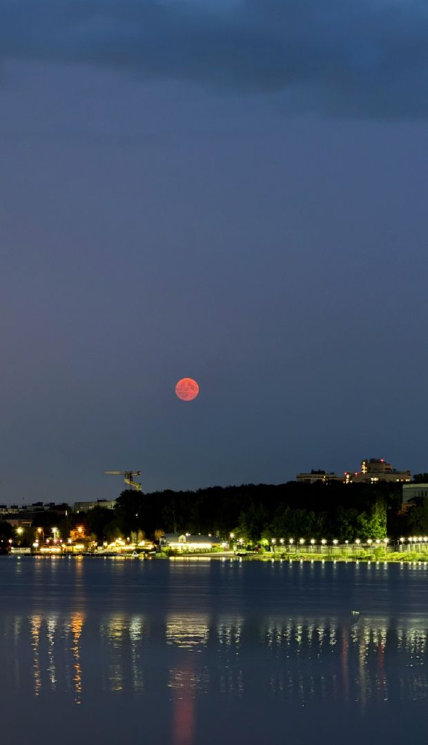 солнечногорск, клубничная луна, фотография, редкое явление,