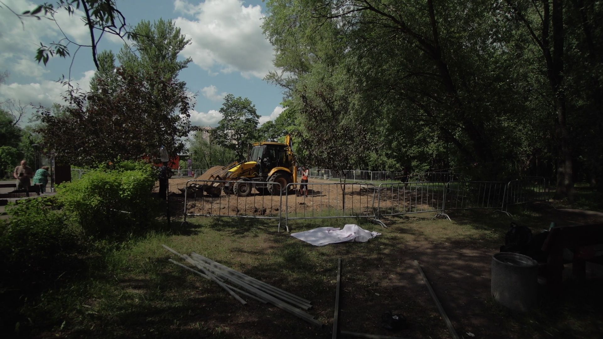 Реутов, парк, фабричный пруд, площадка для детей,