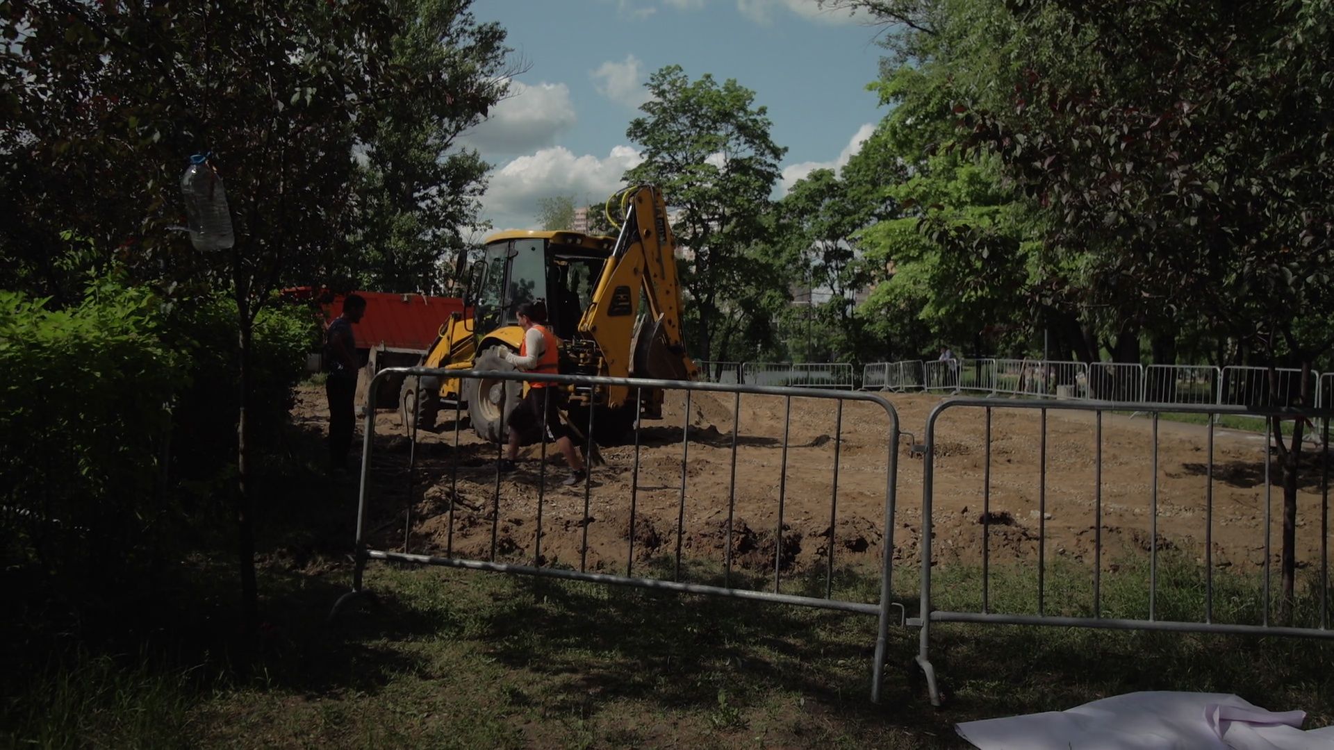 Реутов, парк, фабричный пруд, площадка для детей,