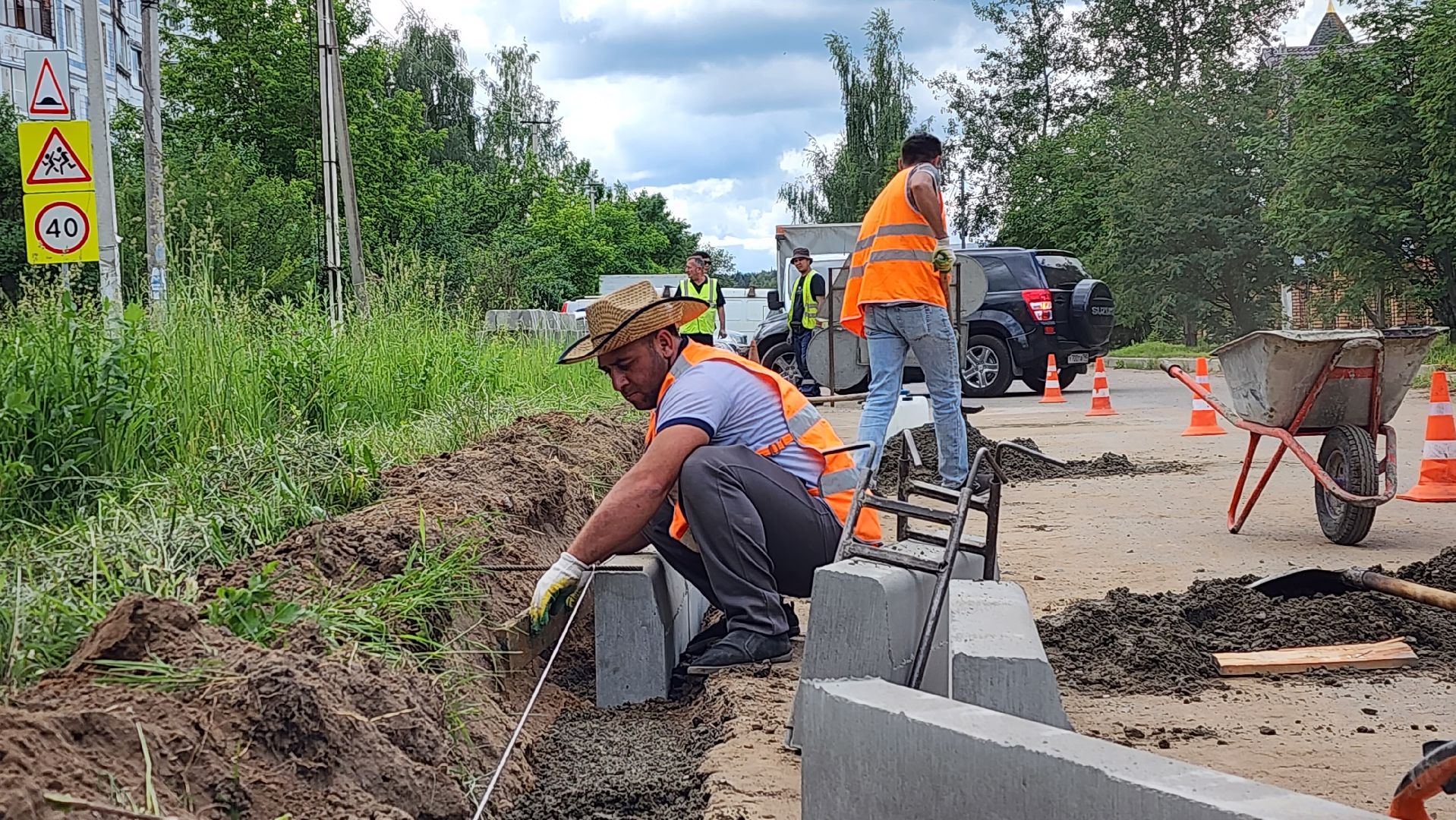 истра, ремонт дорог, строительство тротуара,