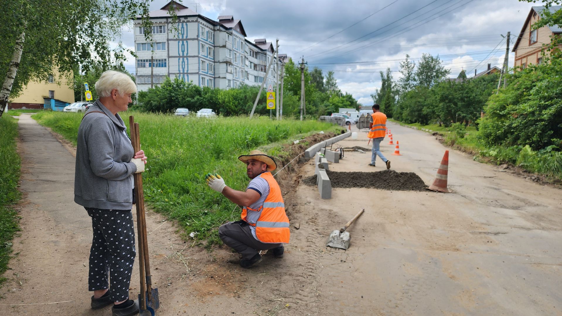 истра, ремонт дорог, строительство тротуара,