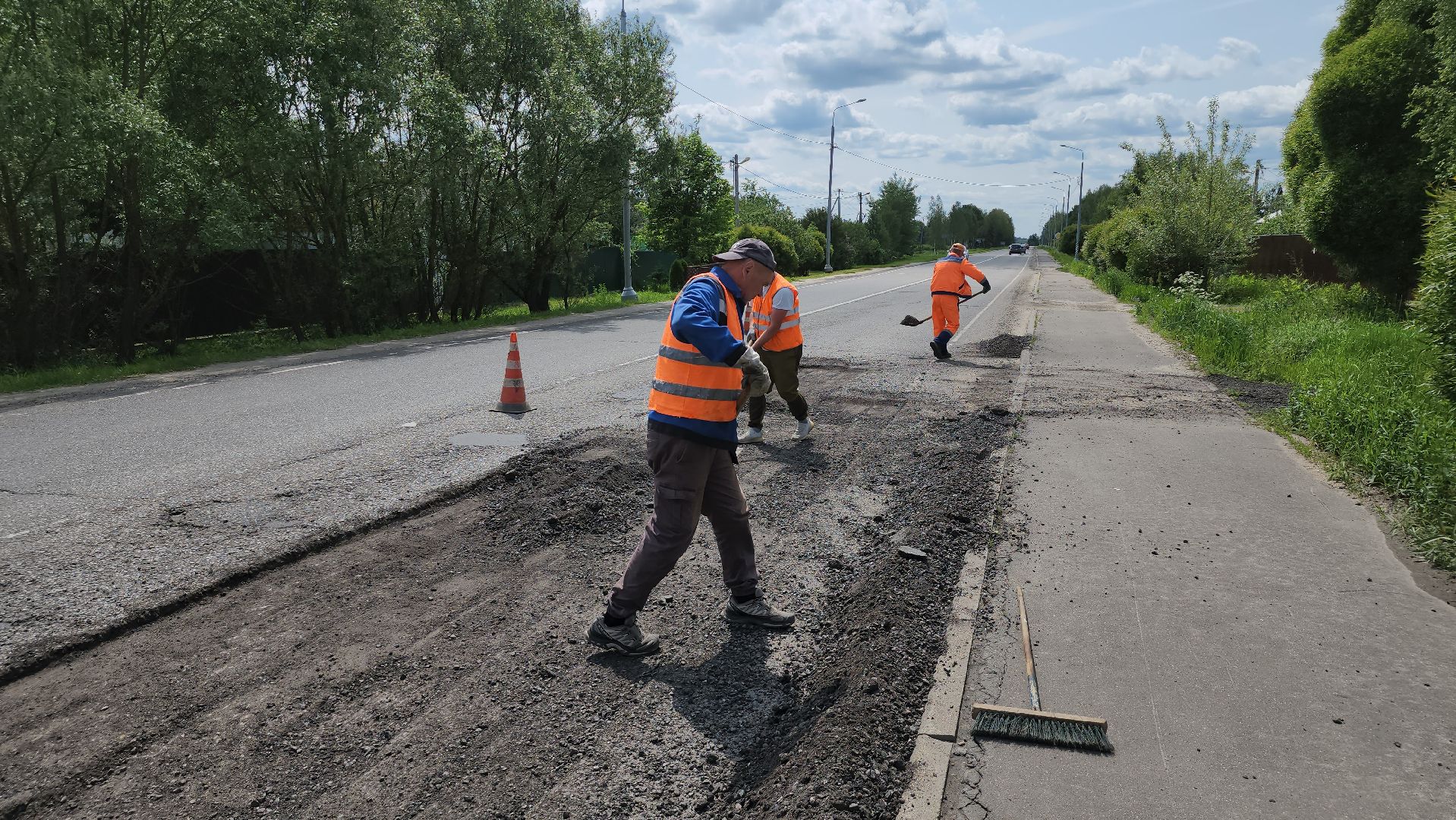 ремонт дорог, ямочный ремонт, новый асфальт, щёлково,