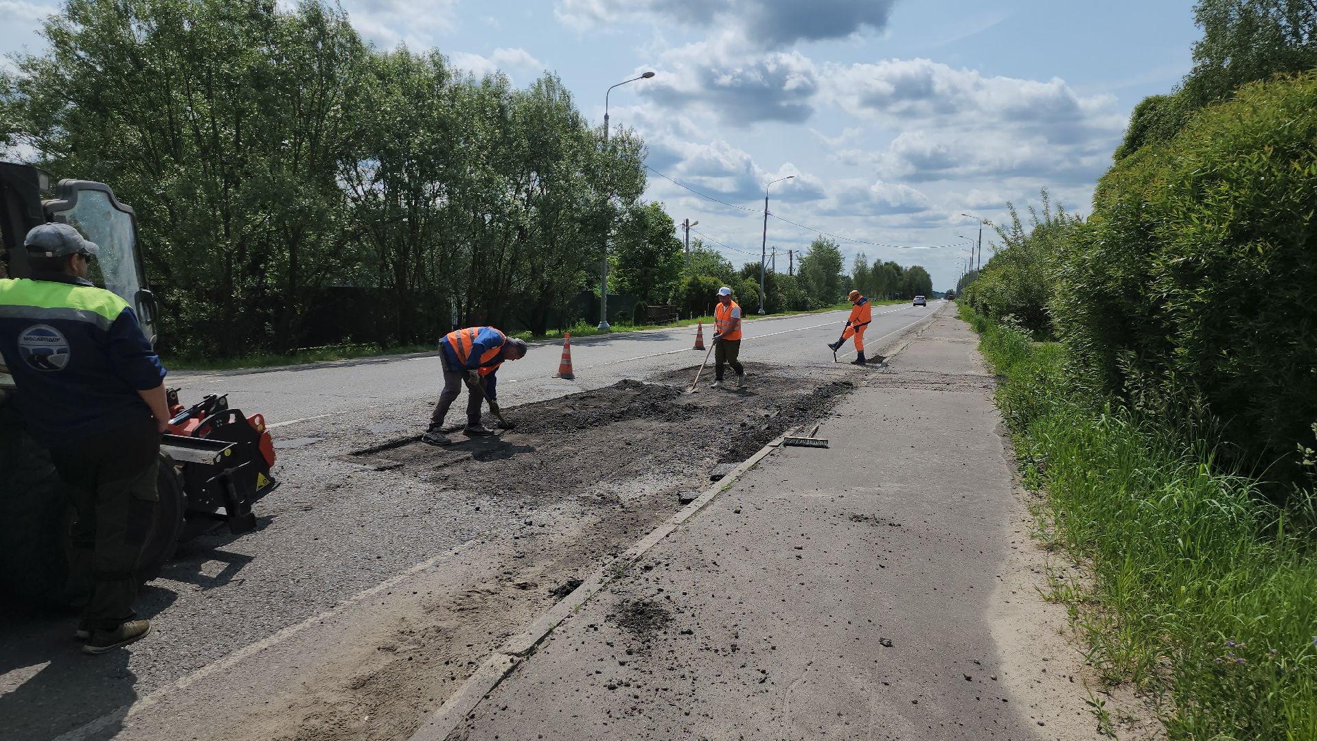 ремонт дорог, ямочный ремонт, новый асфальт, щёлково,