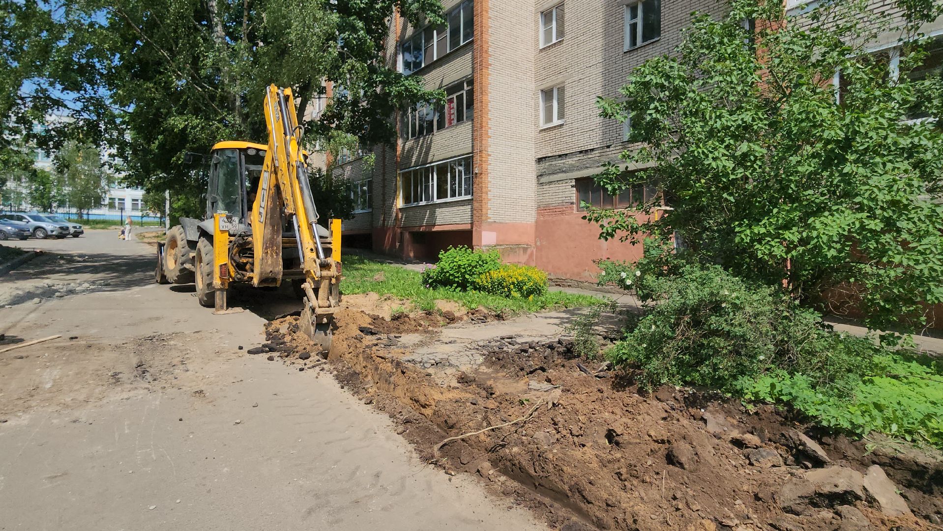 красноармейск, городской округ пушкинский, благоустройство дворов, замена бордюров,