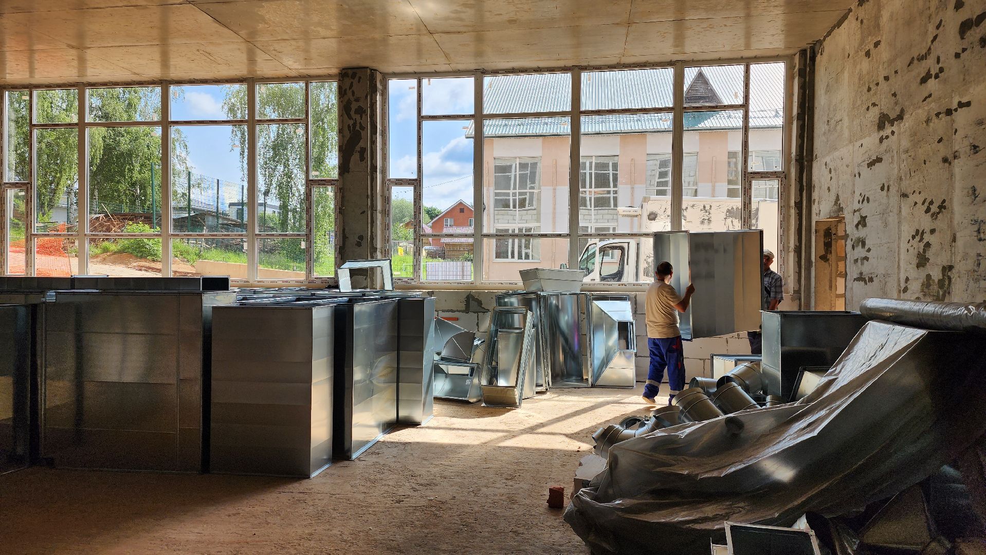 истра, строительство школы,