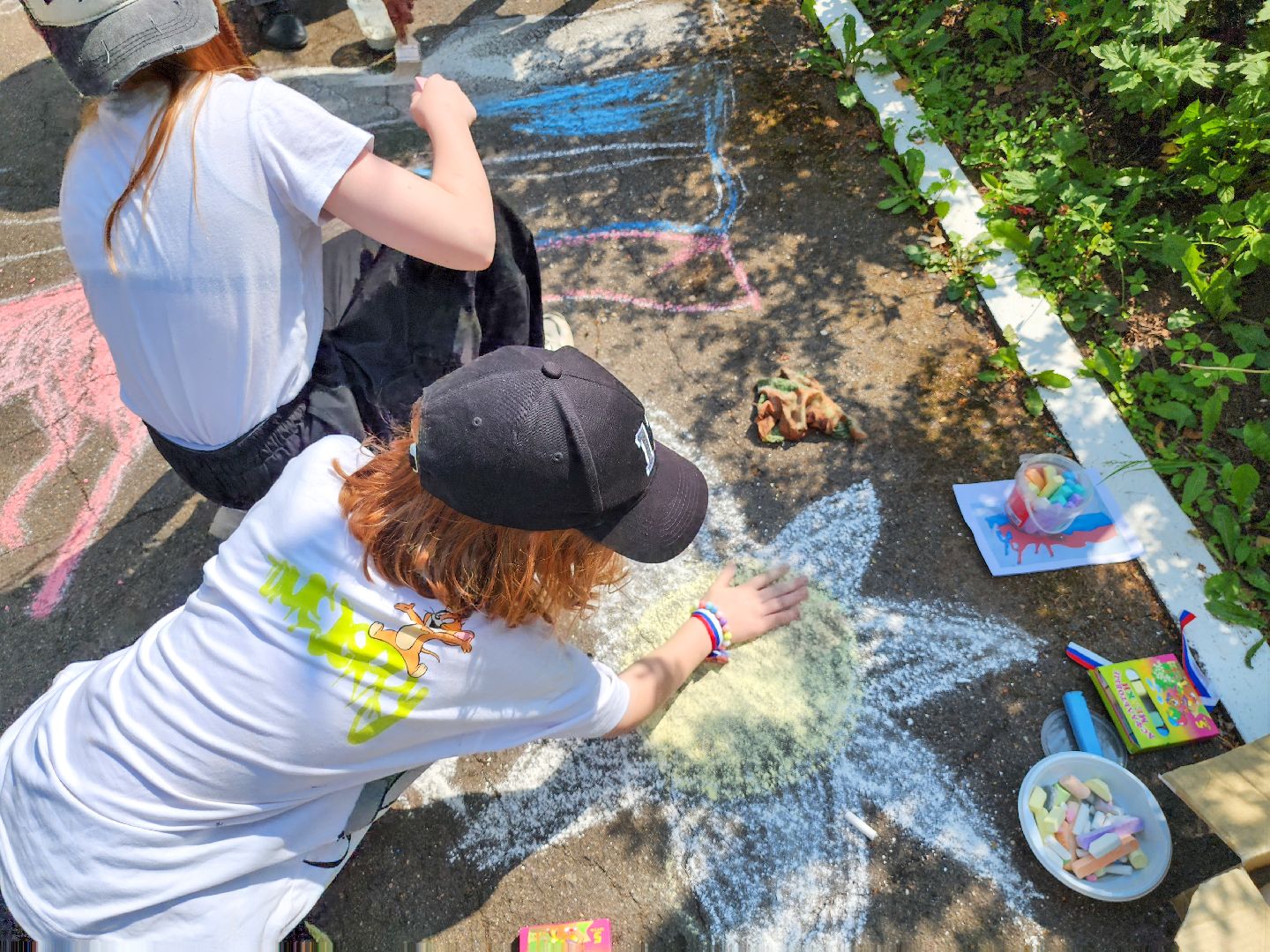 Подольск, День России, Лагерь Ромашка, Дети, Патриотизм, Рисунки мелом,конкурс рисунков,