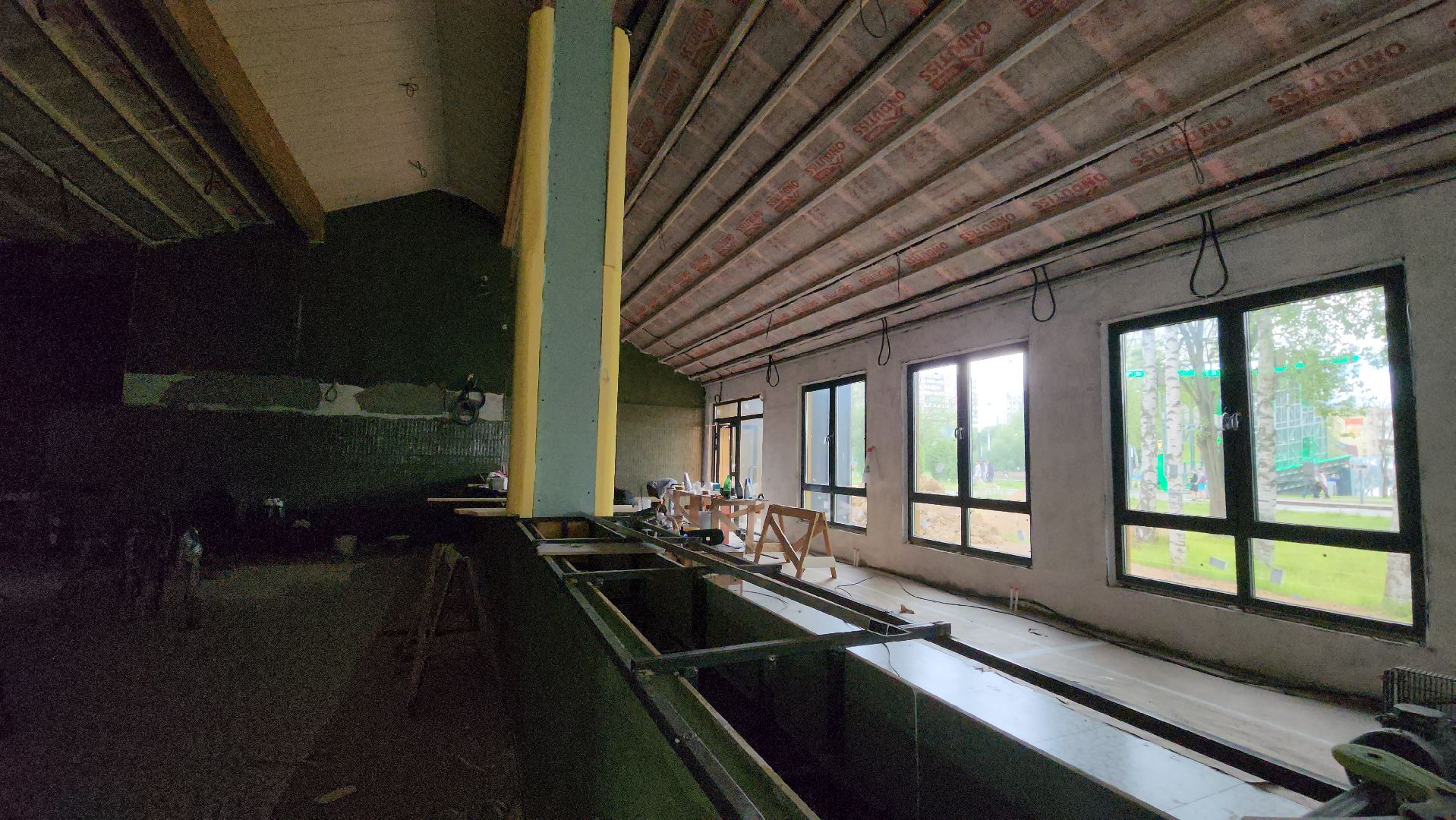 Кафе в парке, Центральный парк , Лобня, внутренняя отделка,