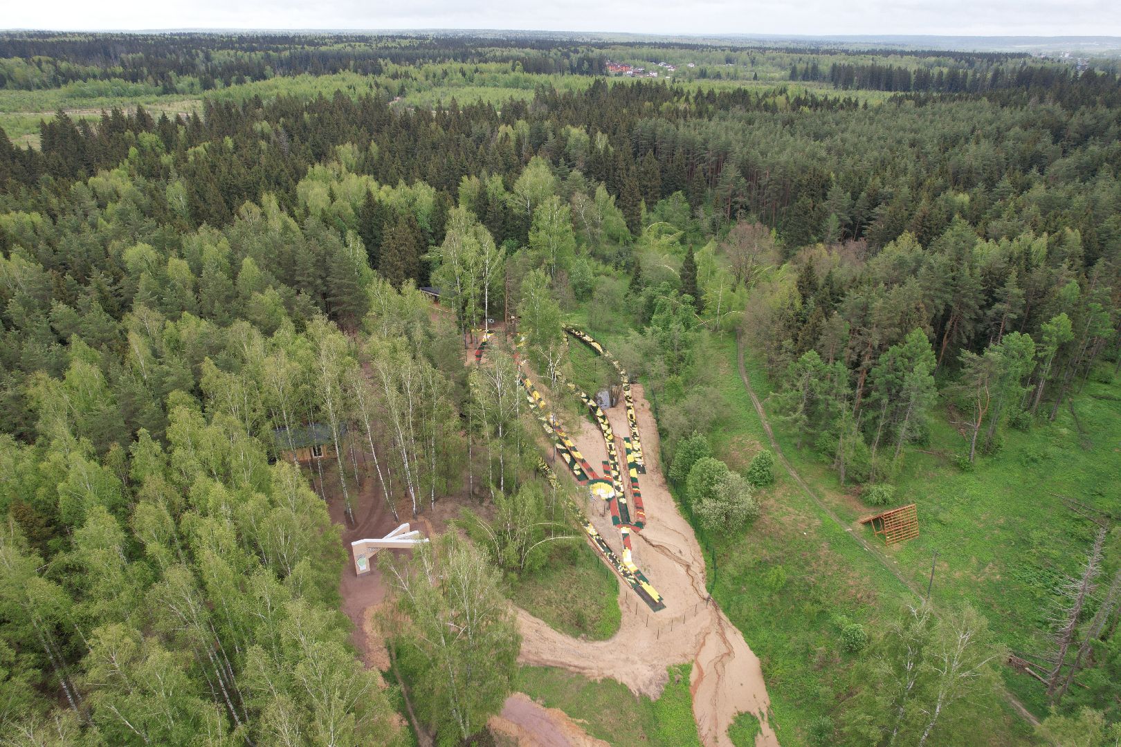 видео с коптера, Талицкий лес, тюбинговая трасса в клину,