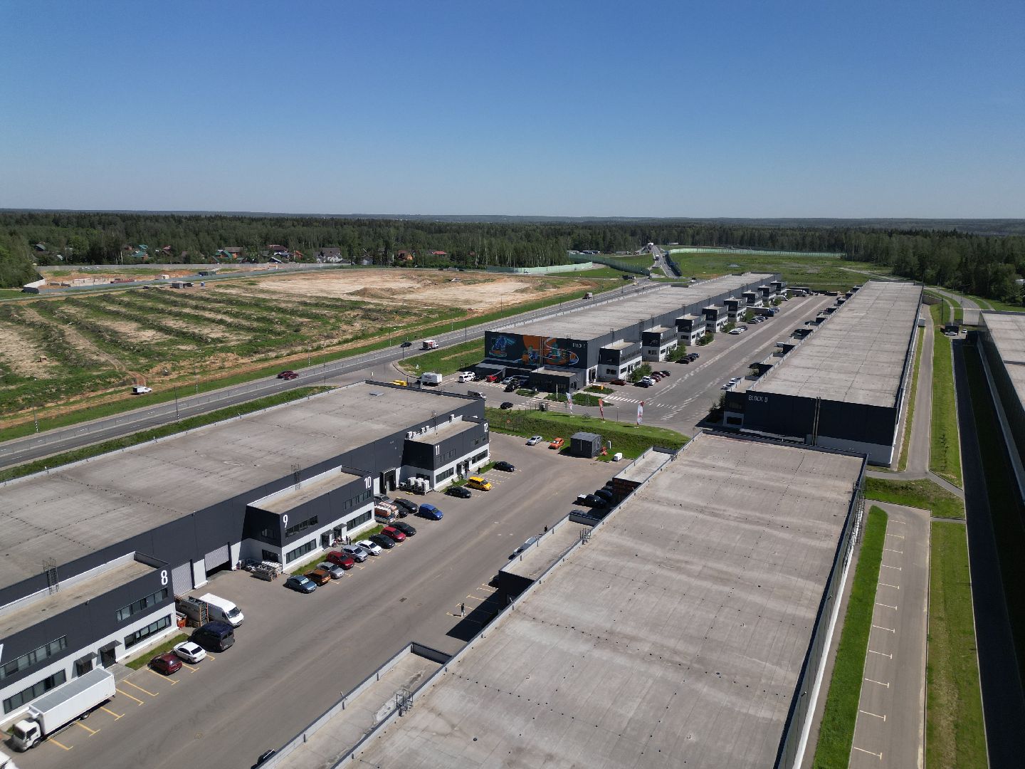 видео с коптера, промышленный коворкинг,  индустриальный парк