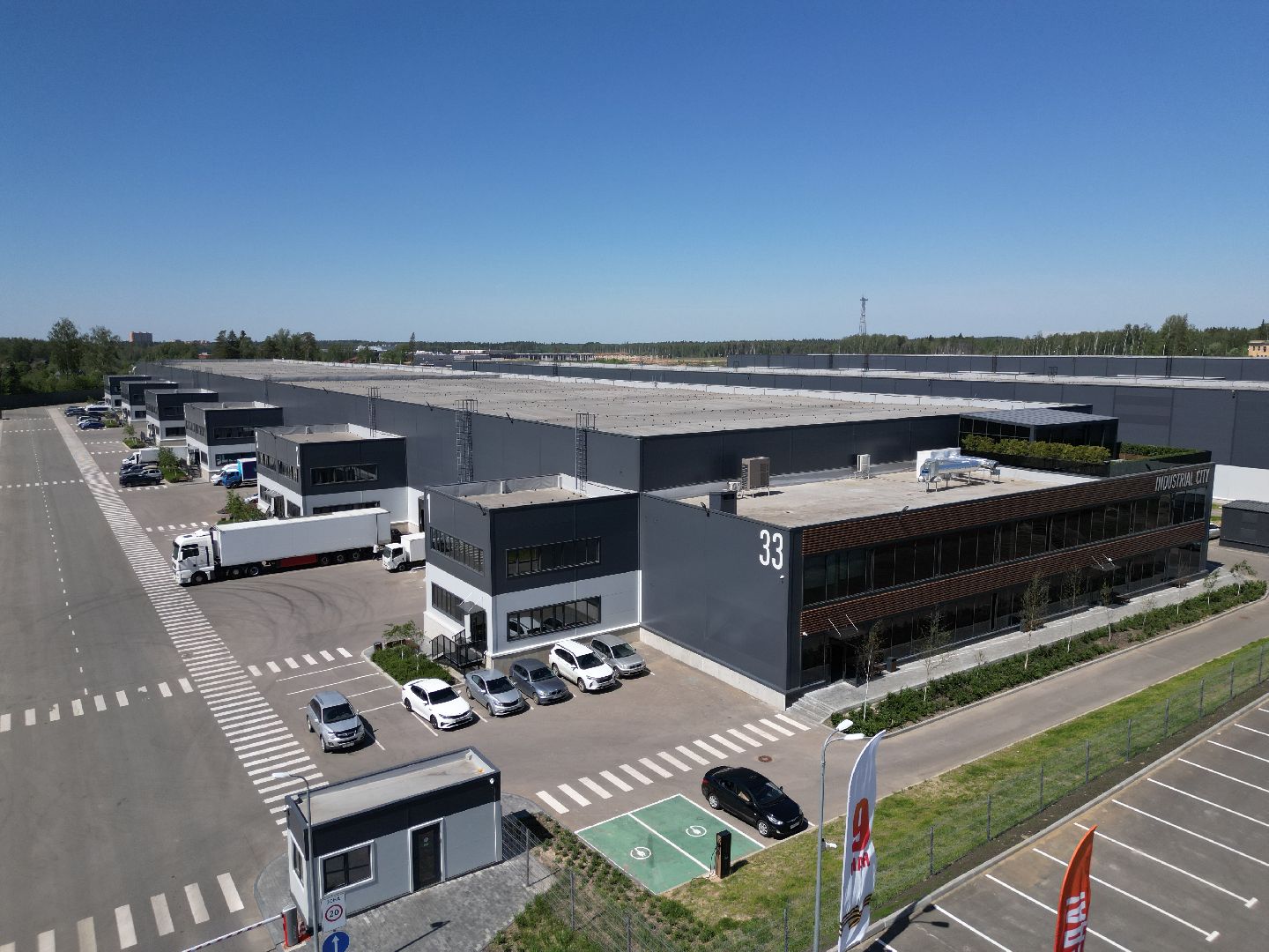 видео с коптера, промышленный коворкинг,  индустриальный парк