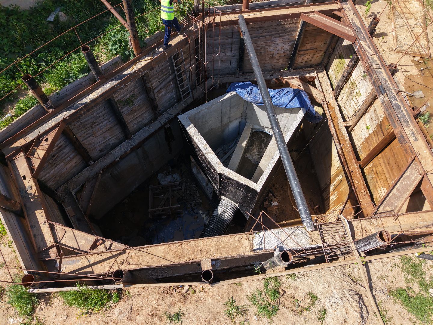 видео с коптера, ремонт канализационного коллектора, экология солнечногорска,