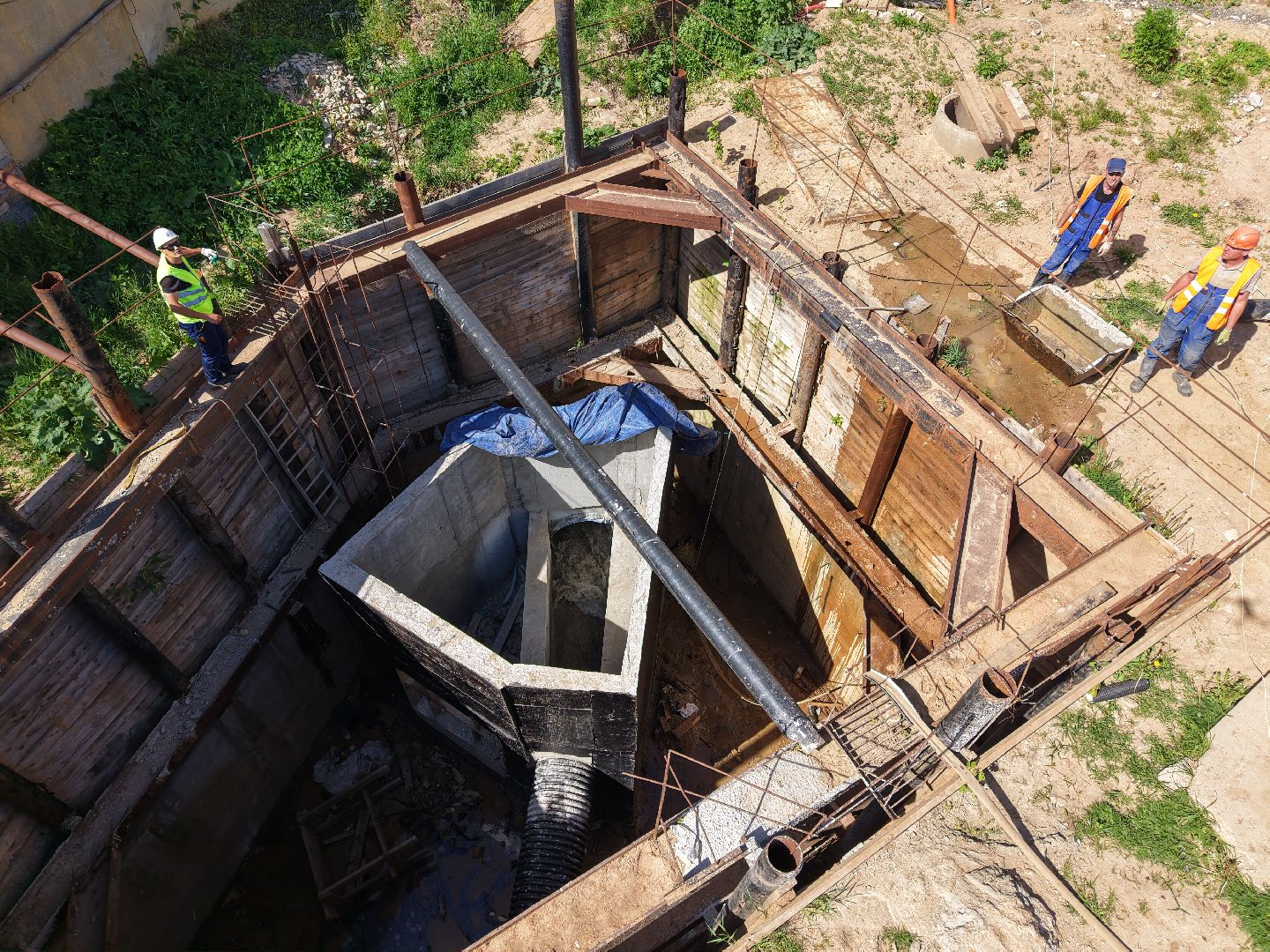 видео с коптера, ремонт канализационного коллектора, экология солнечногорска,