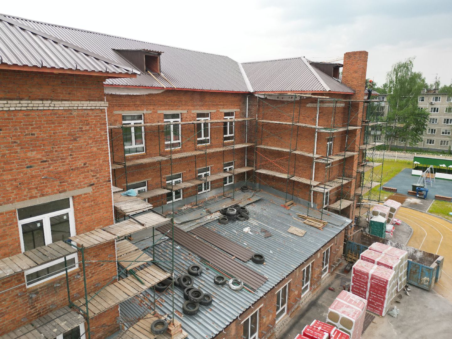 видео с коптера, школа в поварово, школа в солнечногорске,